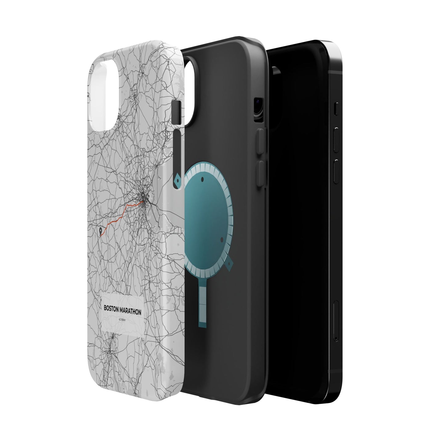 Boston Marathon Route Magnetic Impact-Resistant Phone Case
