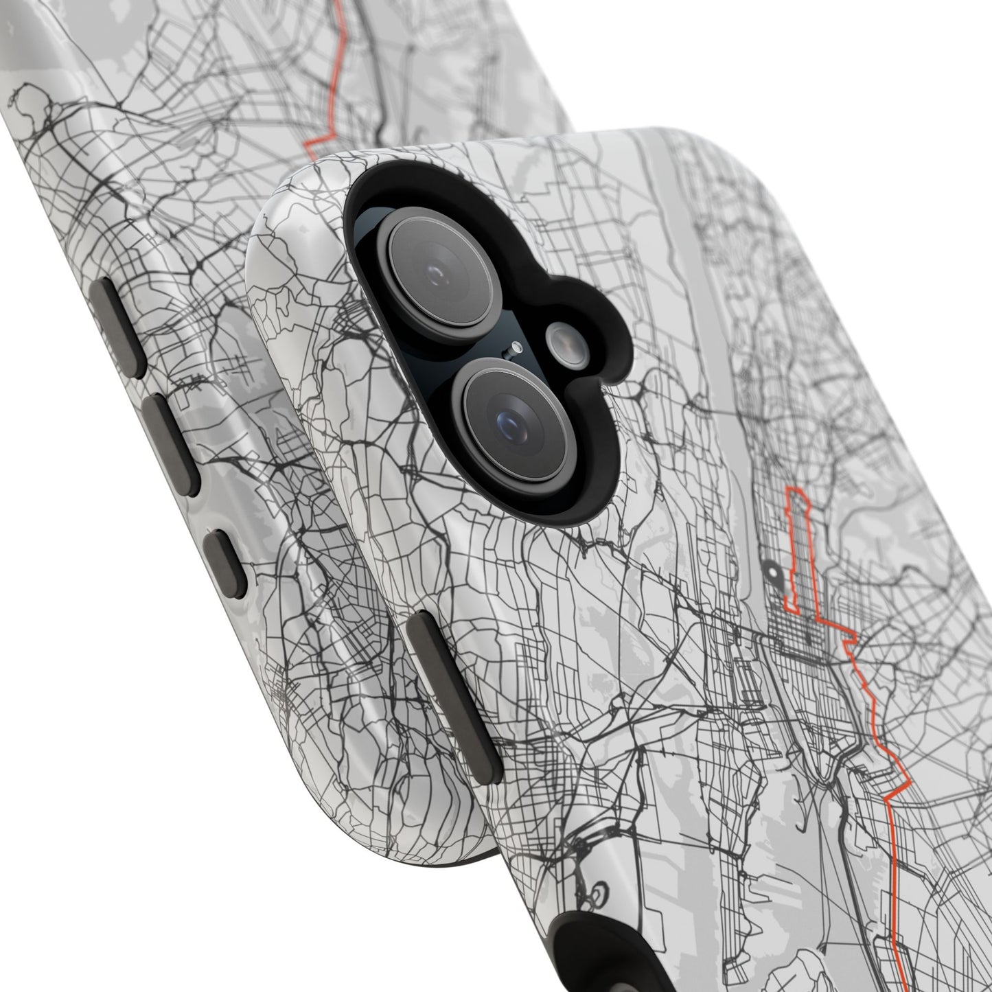 New York Marathon Route Magnetic Impact-Resistant Phone Case