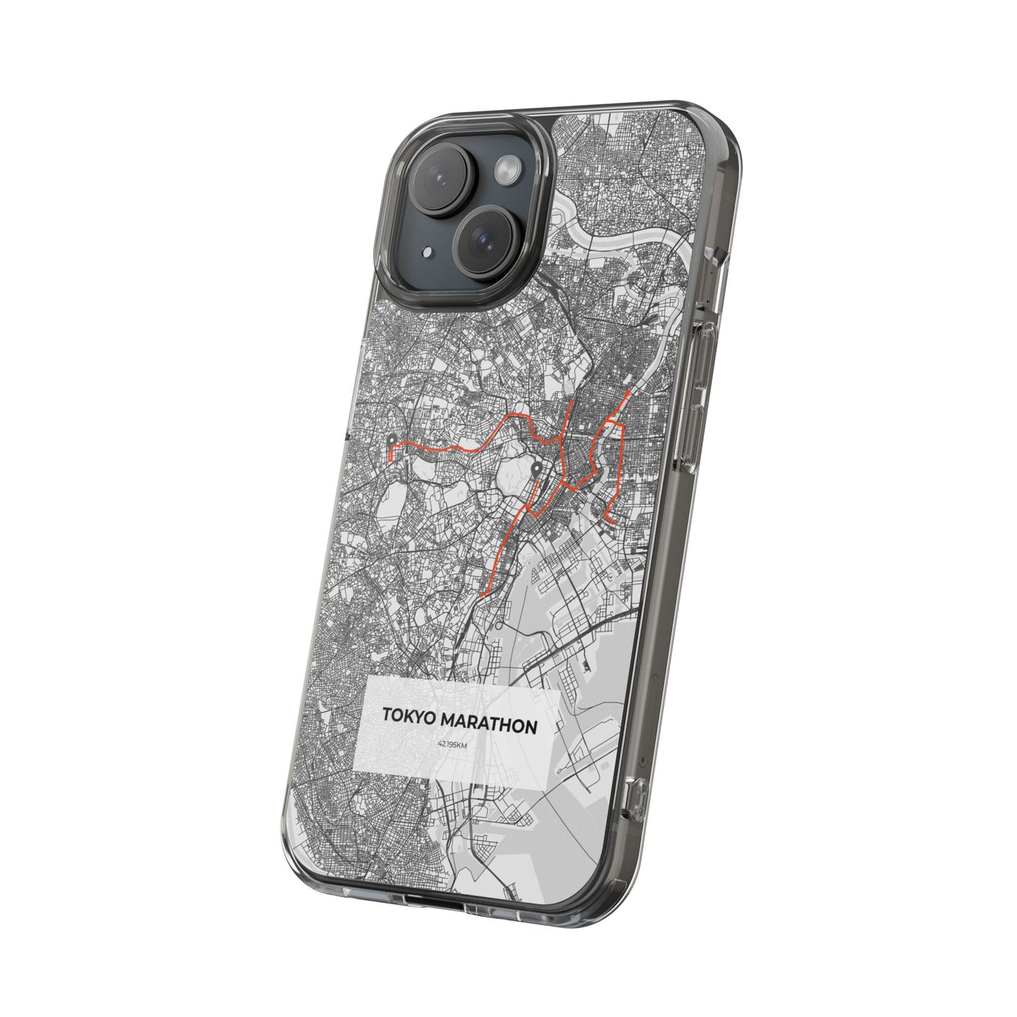 Tokyo Marathon Route Clear Impact-Resistant Phone Case