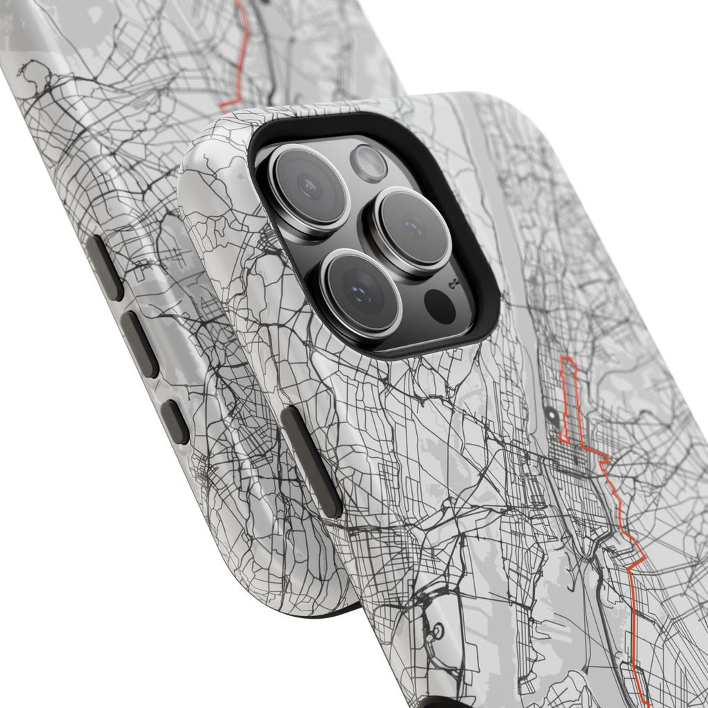 New York Marathon Route Magnetic Impact-Resistant Phone Case
