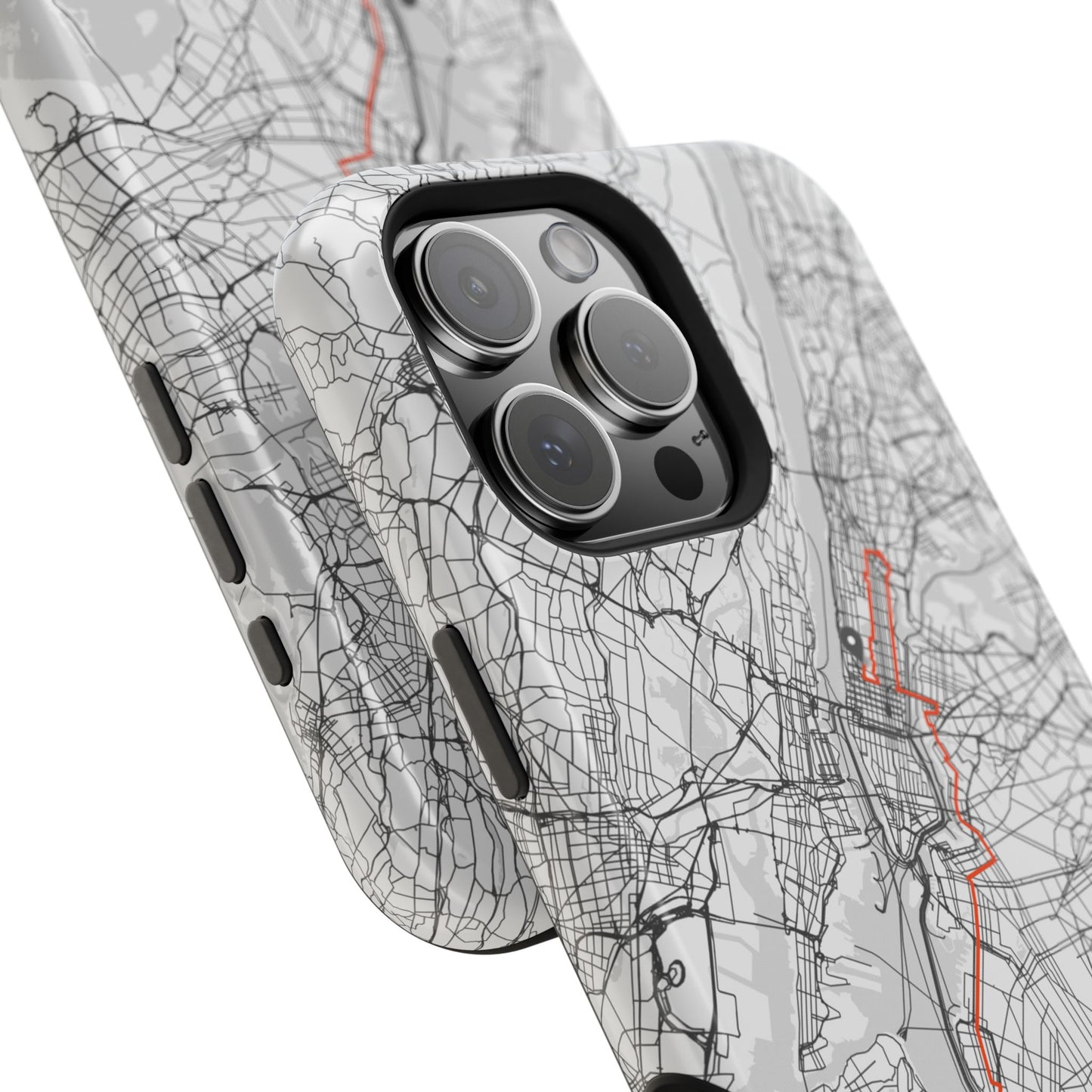 New York Marathon Route Magnetic Impact-Resistant Phone Case