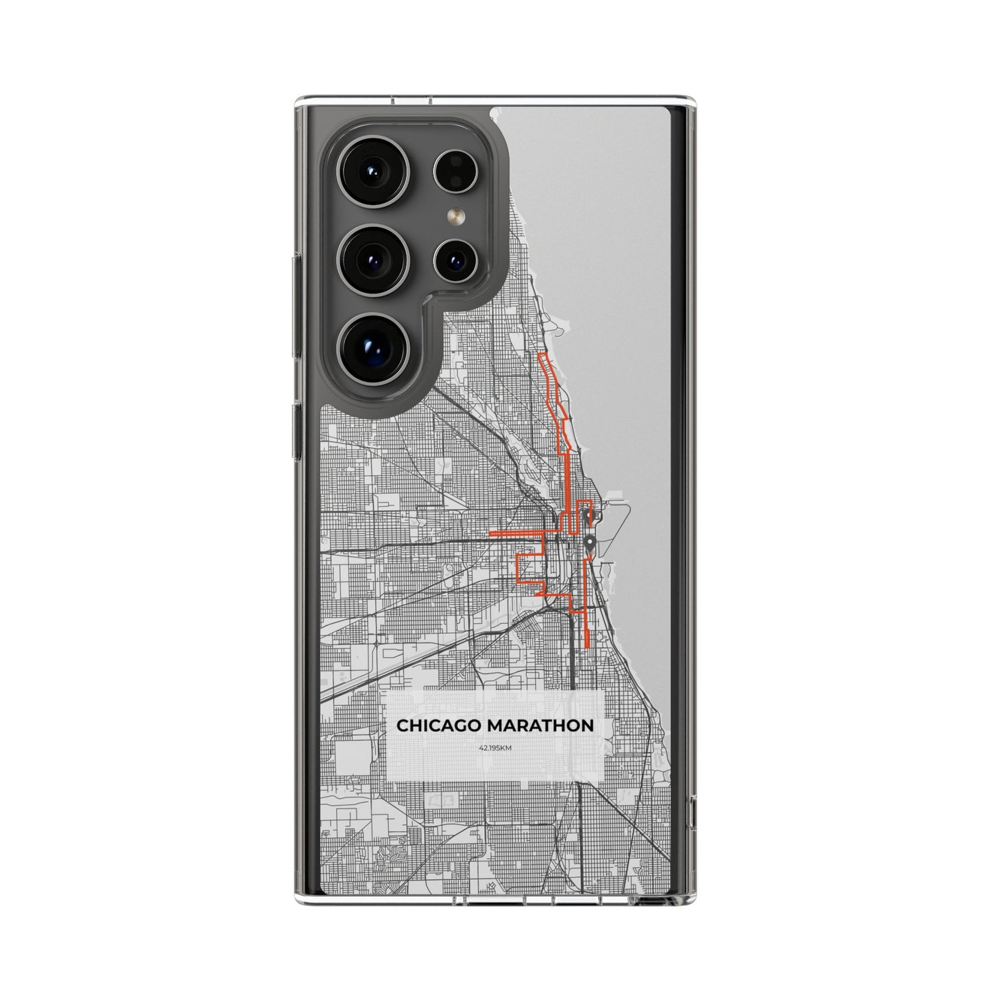 Chicago Marathon Route Clear Impact-Resistant Phone Case