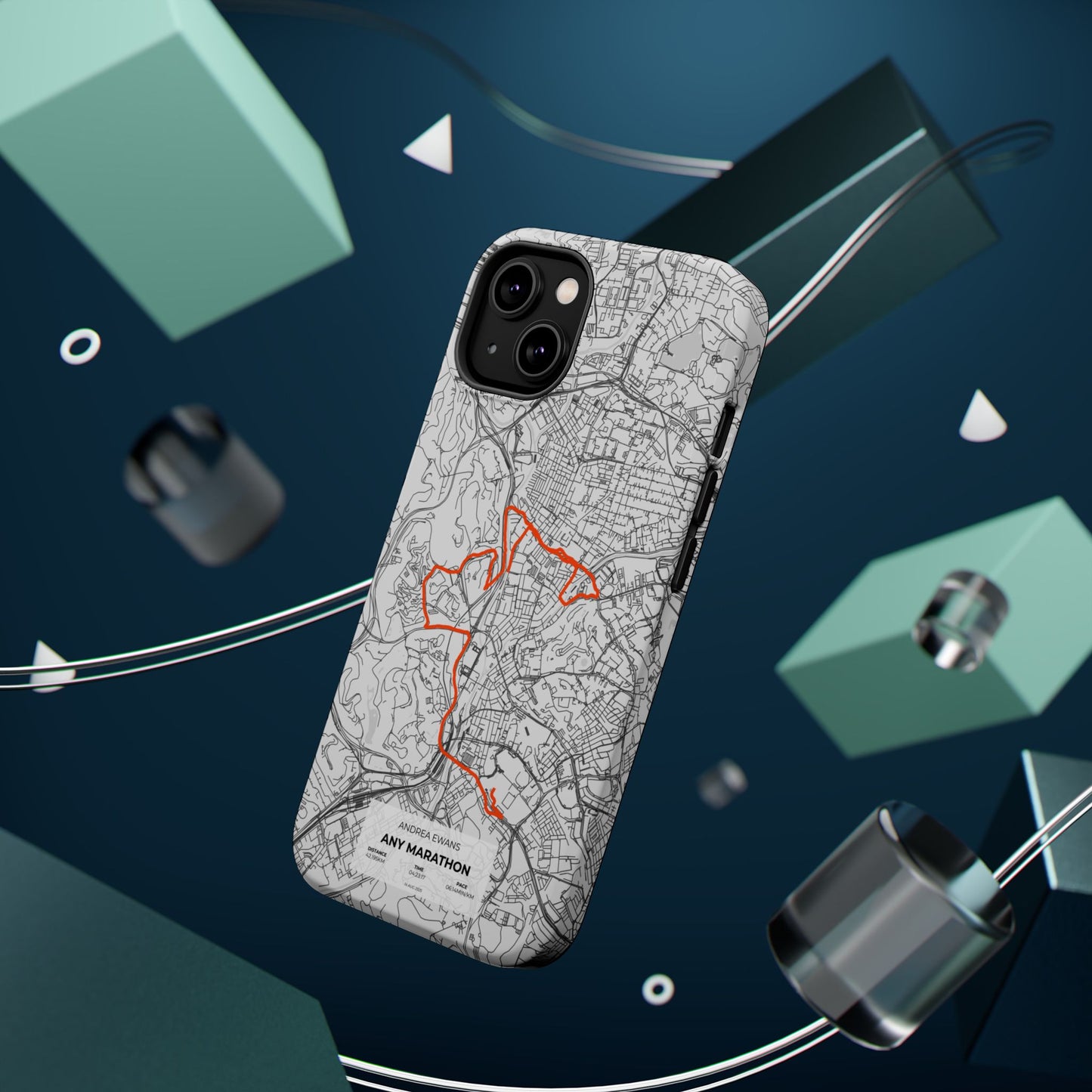 Customized Marathon Route Magnetic Impact-Resistant Phone Case