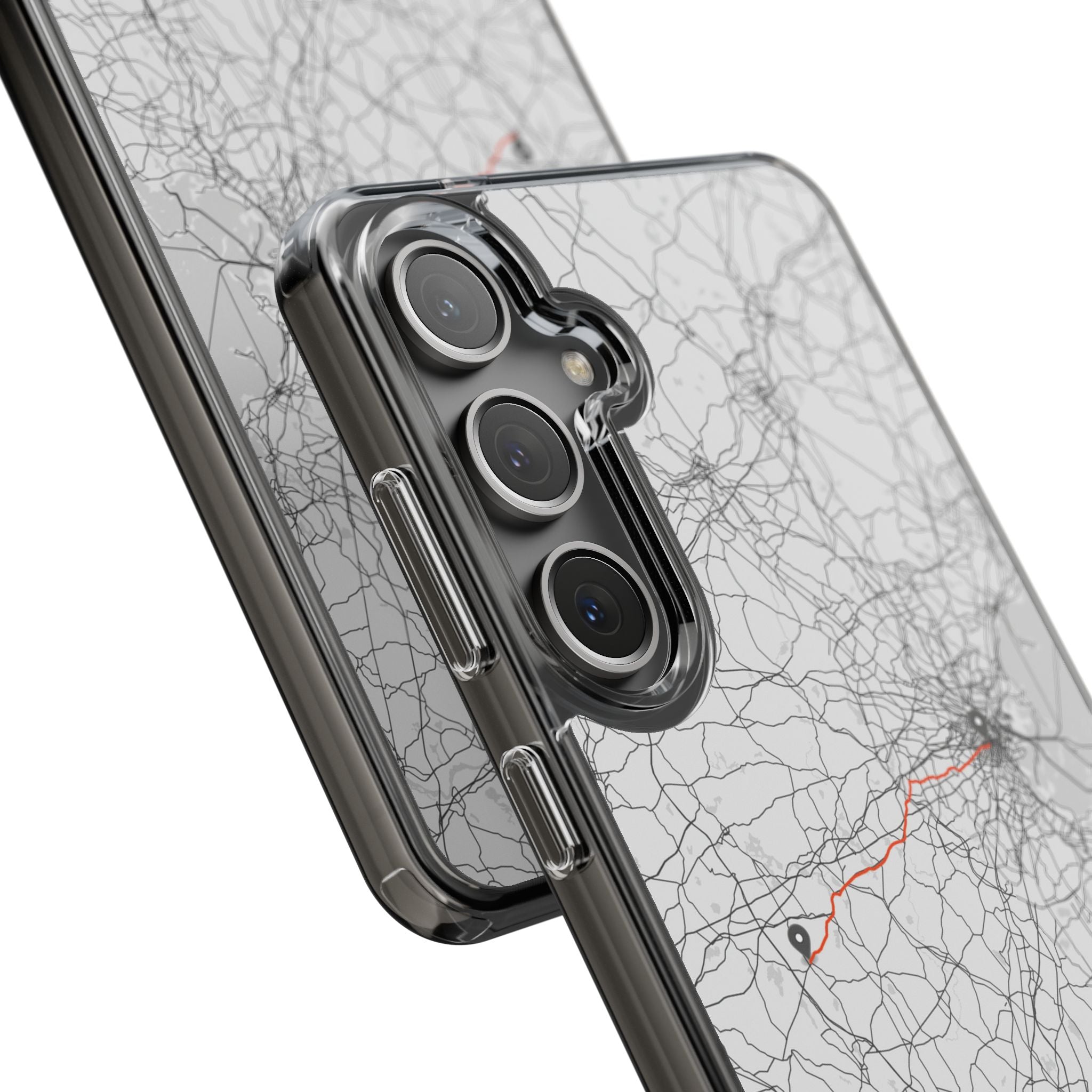 Boston Marathon Route Clear Impact-Resistant Phone Case
