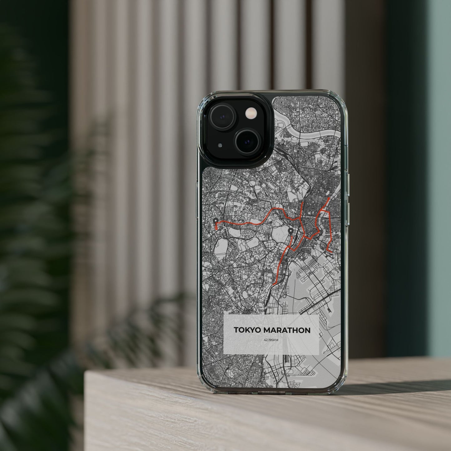 Tokyo Marathon Route Clear Impact-Resistant Phone Case
