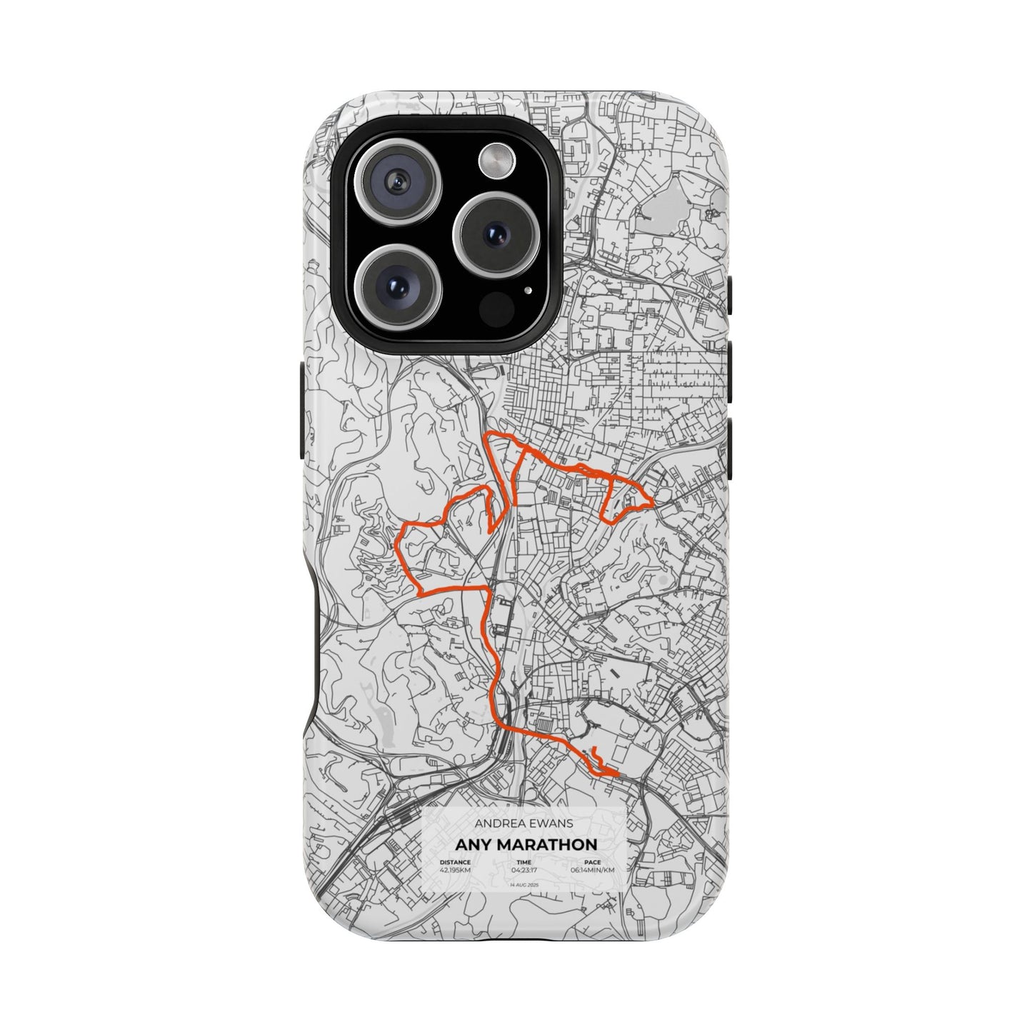 Customized Marathon Route Magnetic Impact-Resistant Phone Case