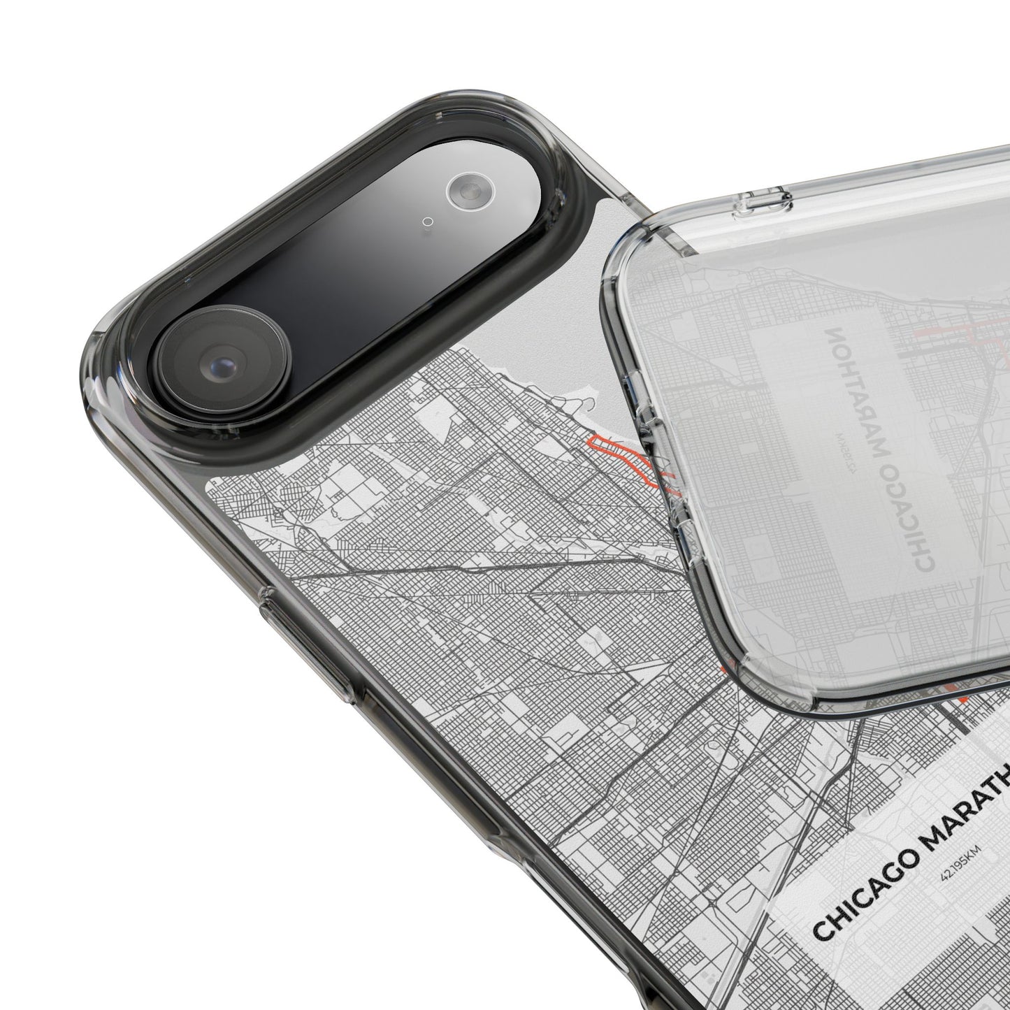 Chicago Marathon Route Clear Impact-Resistant Phone Case