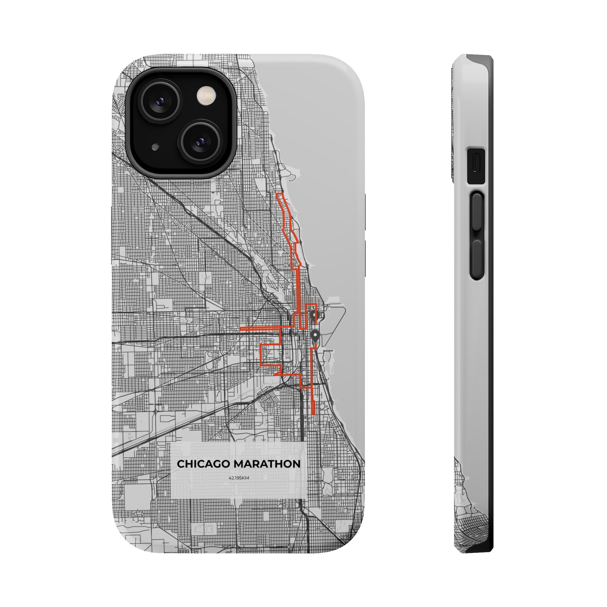 Chicago Marathon Route Magnetic Impact-Resistant Phone Case