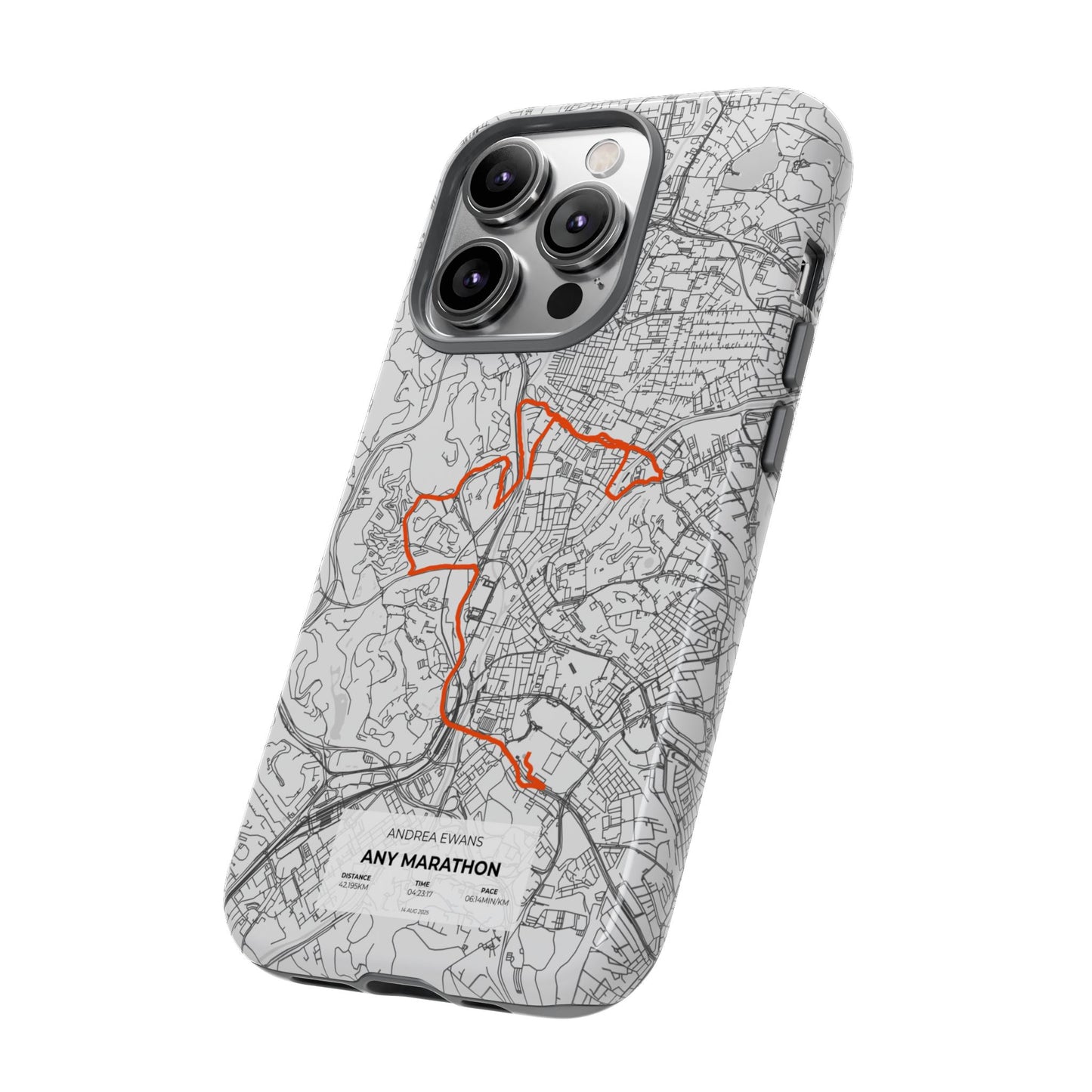 Customized Marathon Route Tough Phone Case