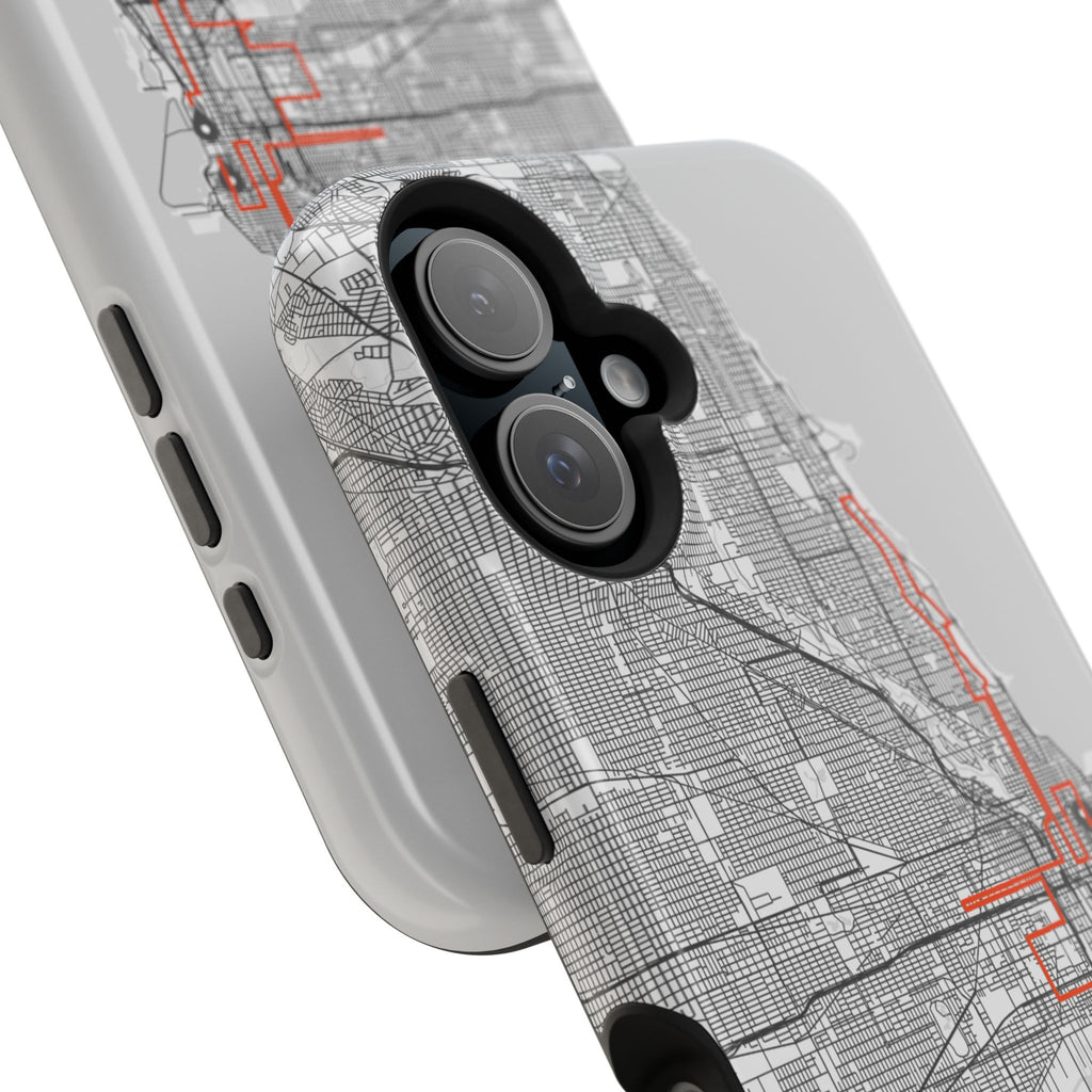 Chicago Marathon Route Magnetic Impact-Resistant Phone Case