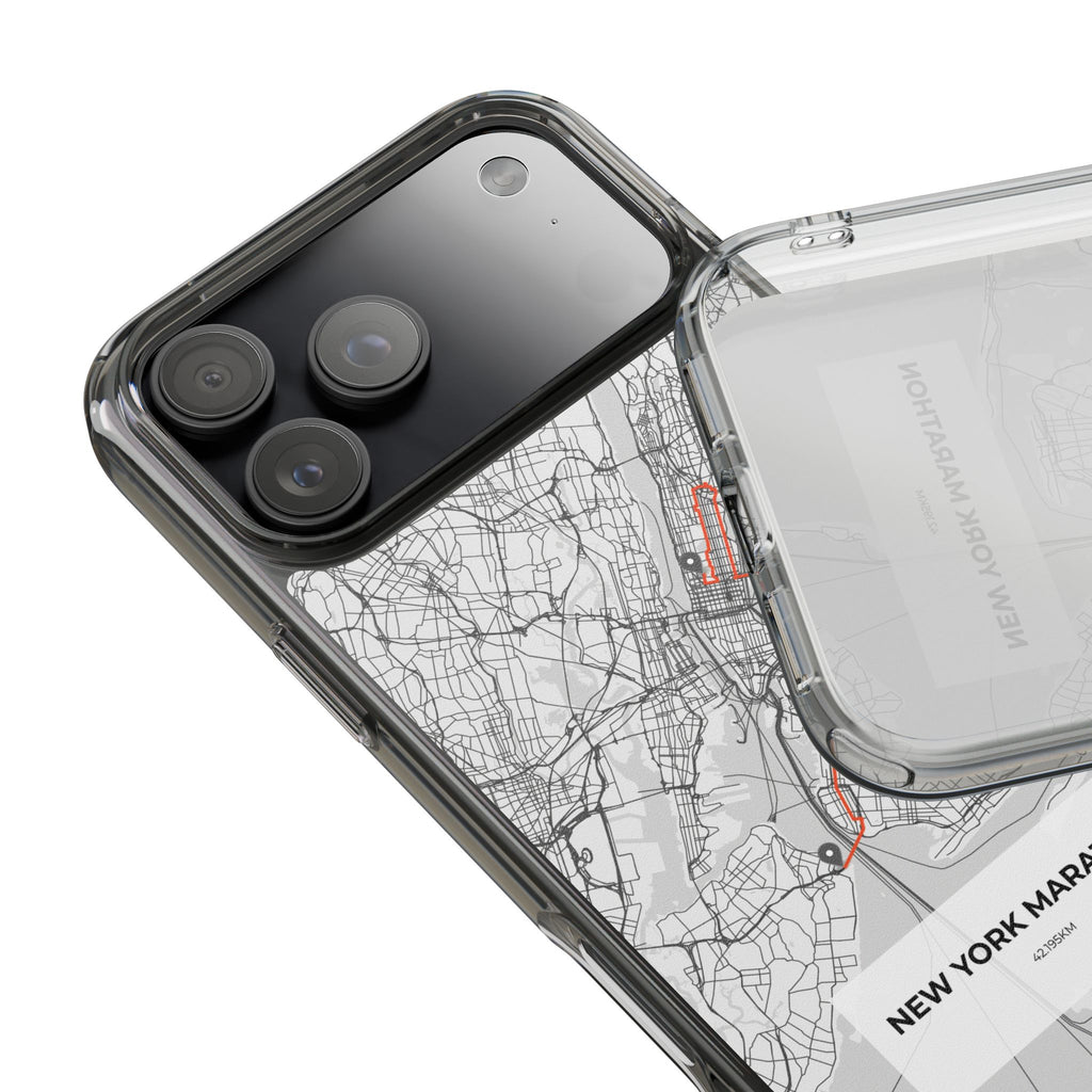 New York Marathon Route Clear Impact-Resistant Phone Case