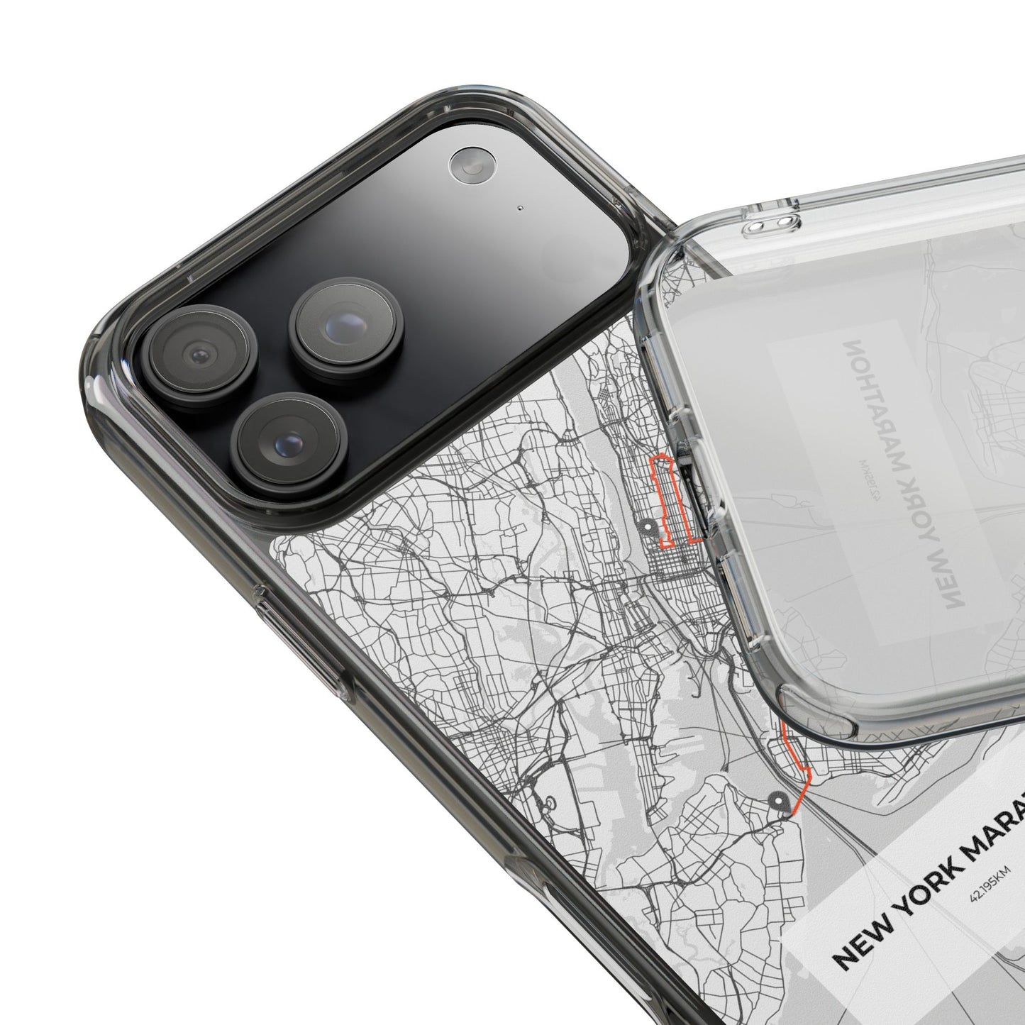 New York Marathon Route Clear Impact-Resistant Phone Case