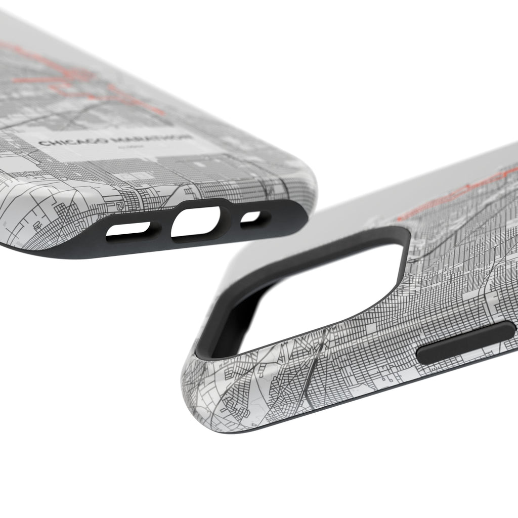 Chicago Marathon Route Magnetic Impact-Resistant Phone Case