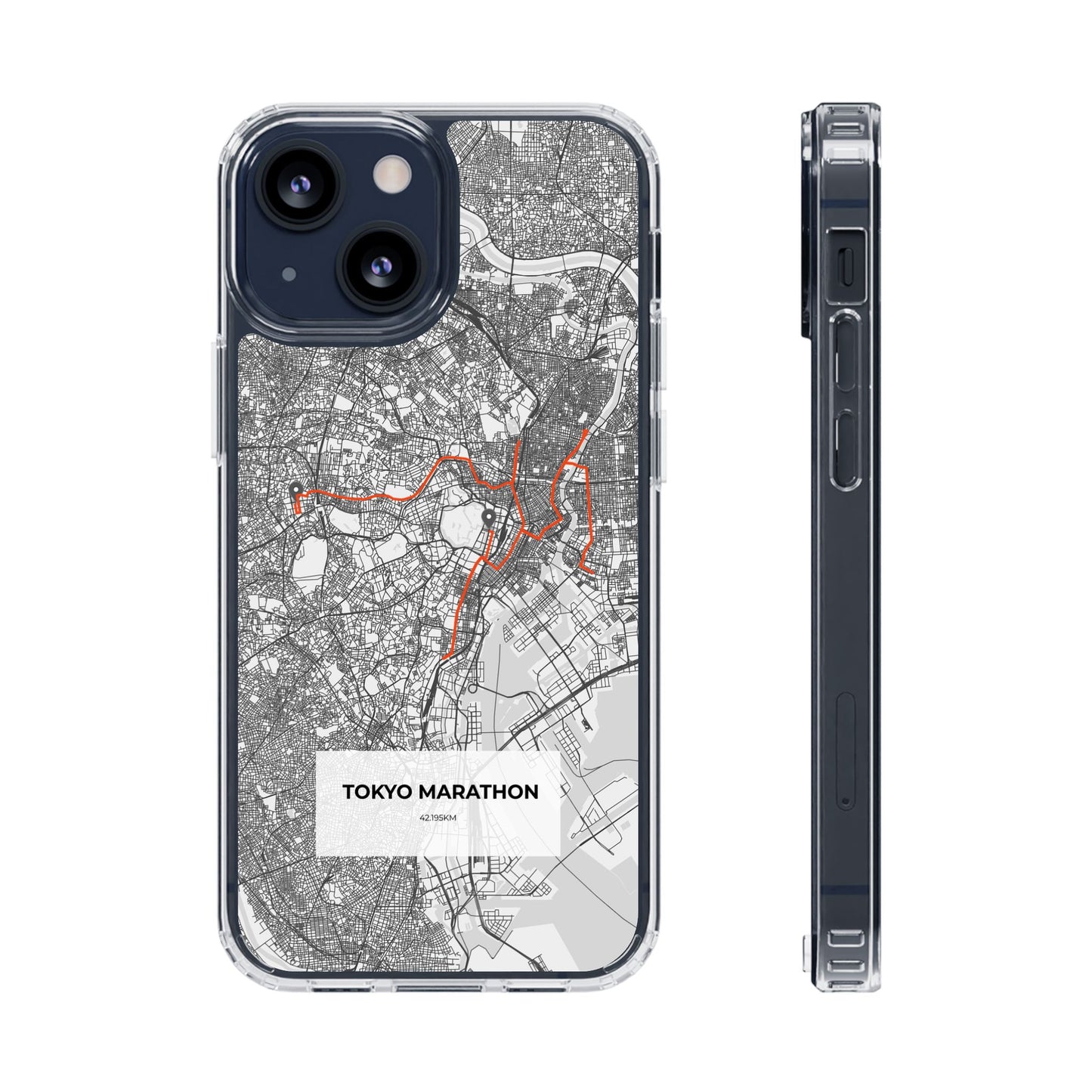 Tokyo Marathon Route Clear Impact-Resistant Phone Case