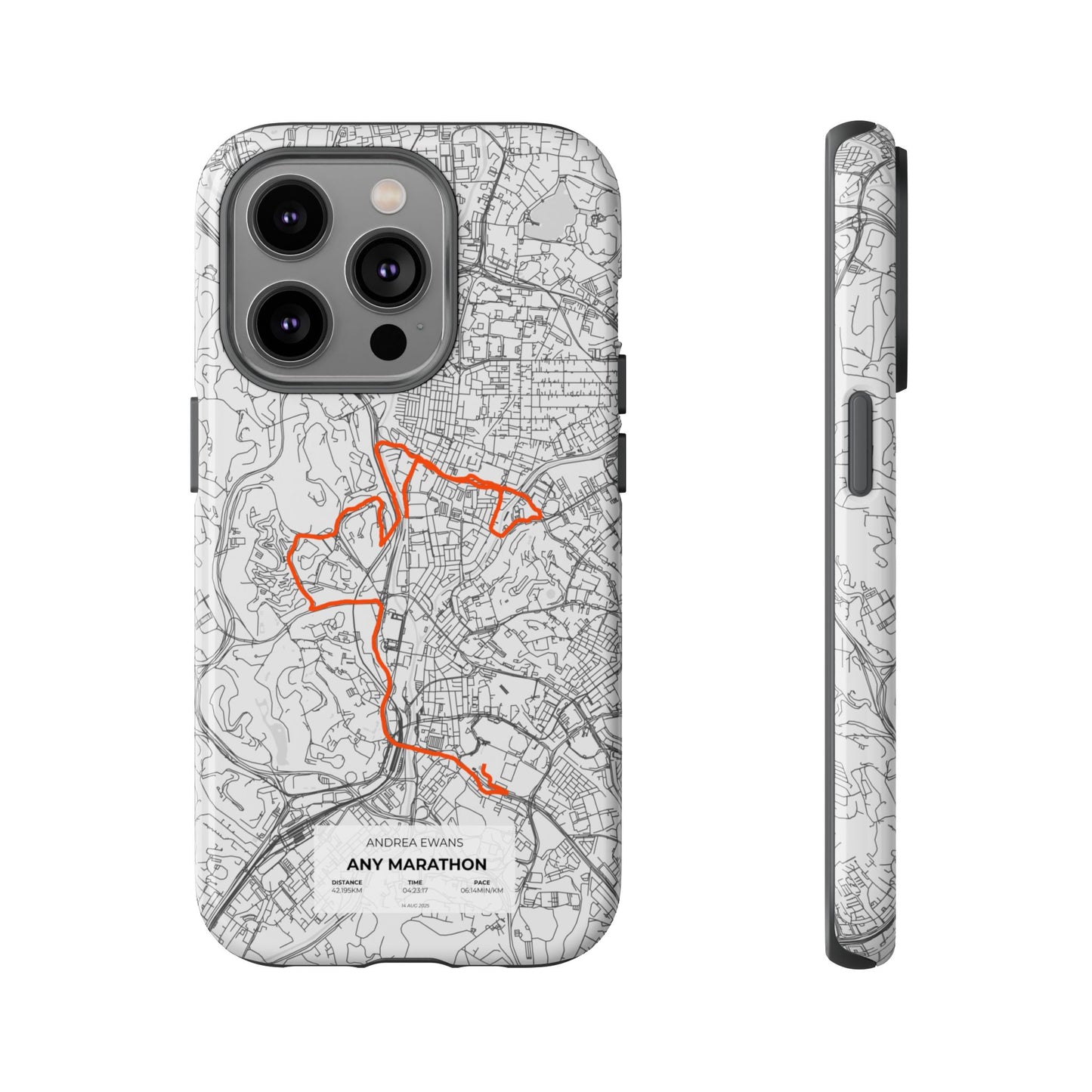 Customized Marathon Route Tough Phone Case