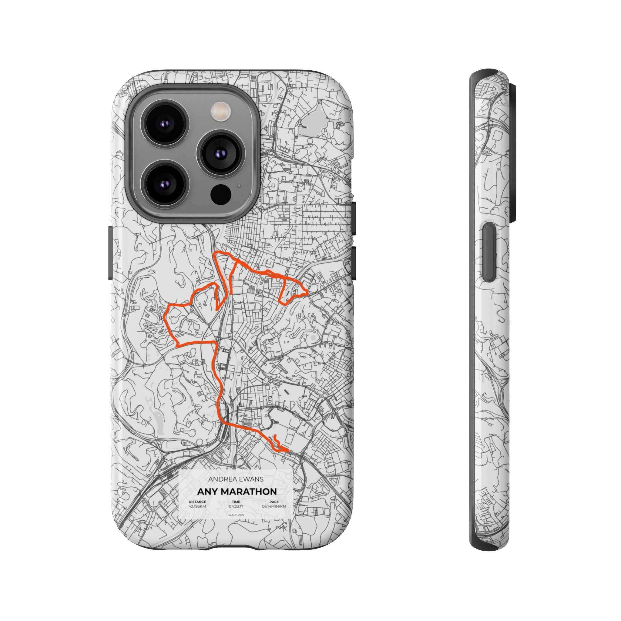 Customized Marathon Route Tough Phone Case