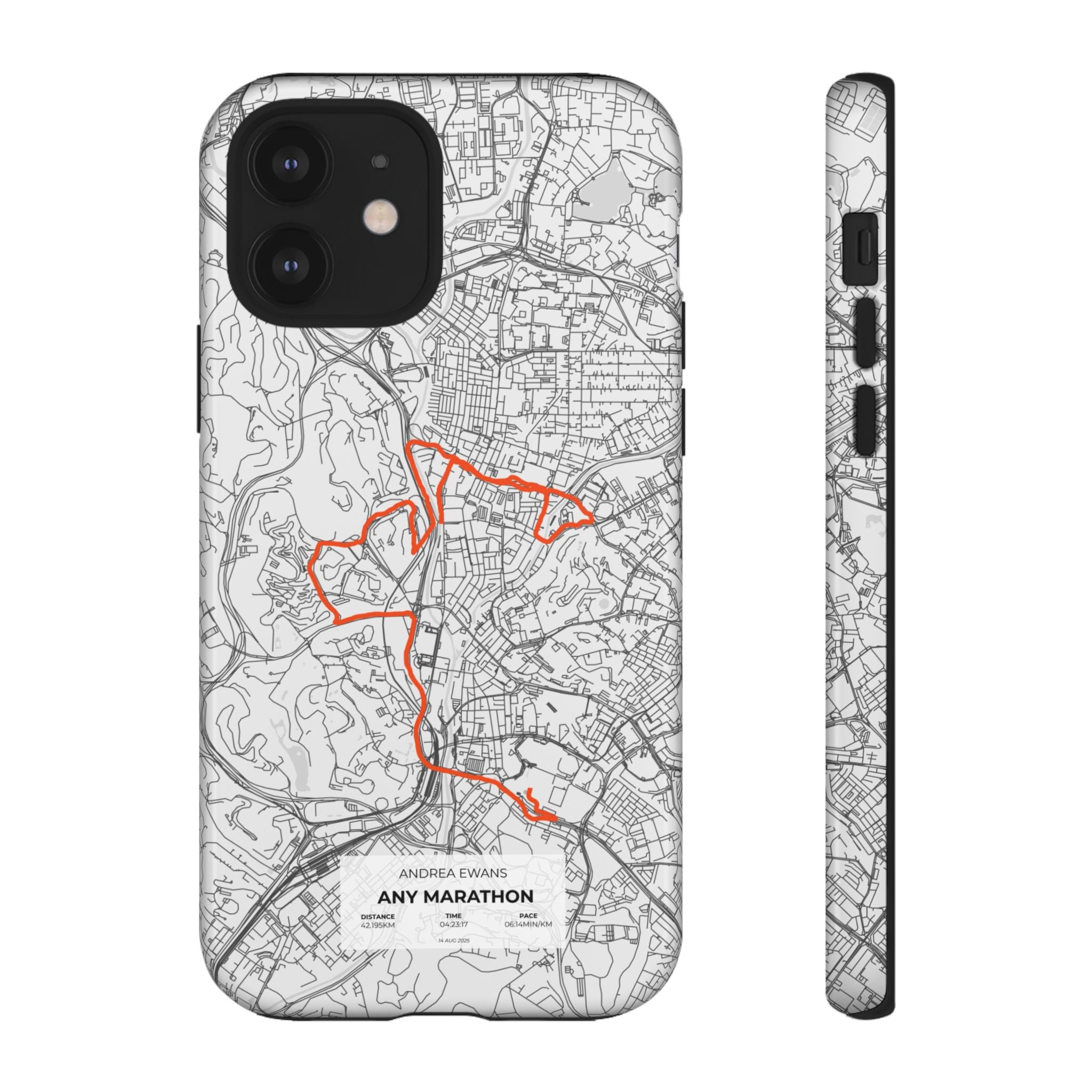 Customized Marathon Route Tough Phone Case