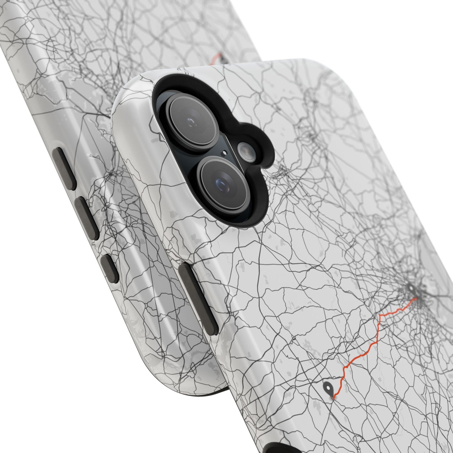 Boston Marathon Route Magnetic Impact-Resistant Phone Case