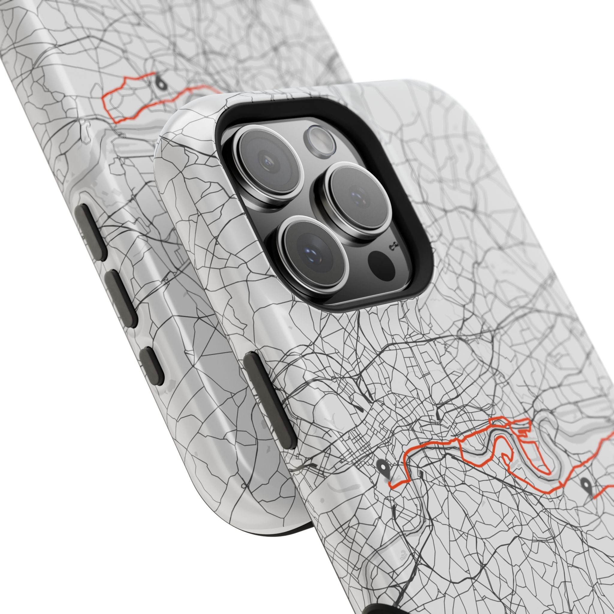London Marathon Route Magnetic Impact-Resistant Phone Case