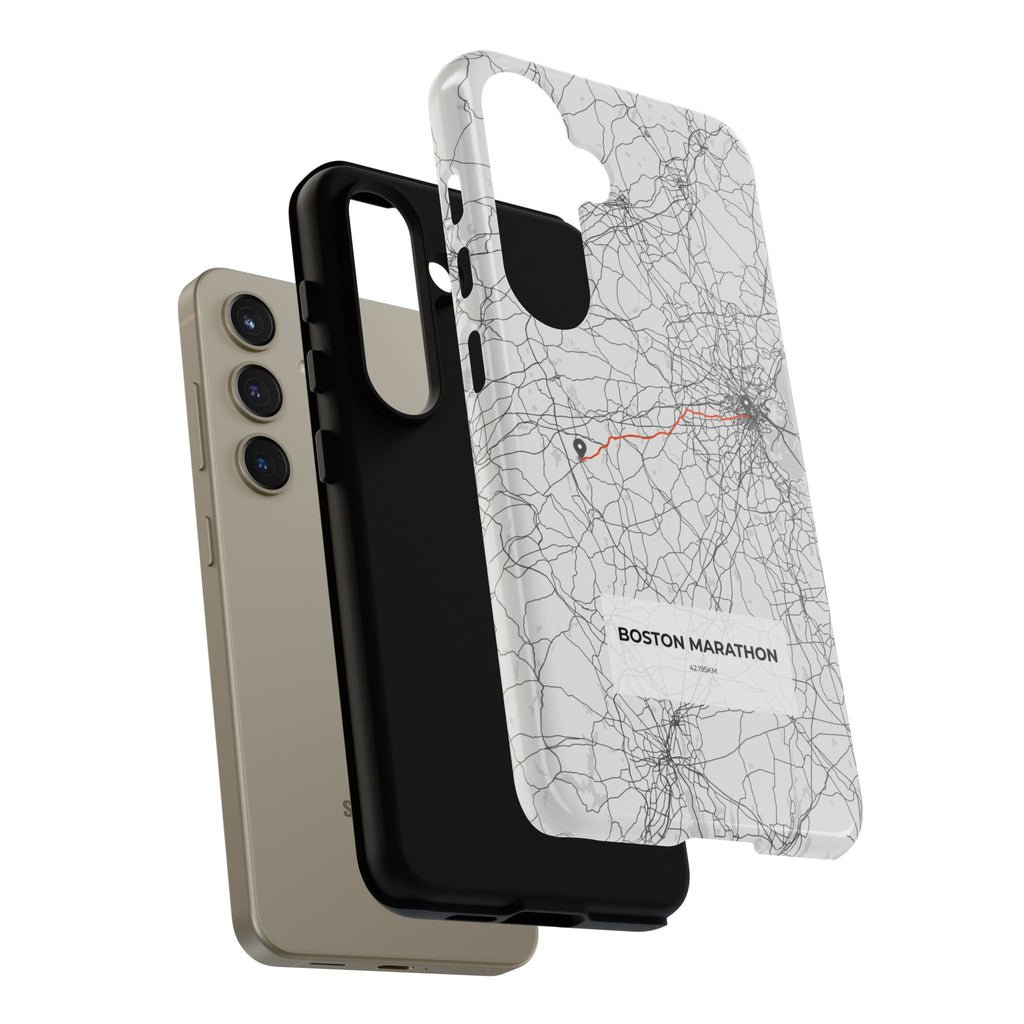 Boston Marathon Route Tough Phone Case