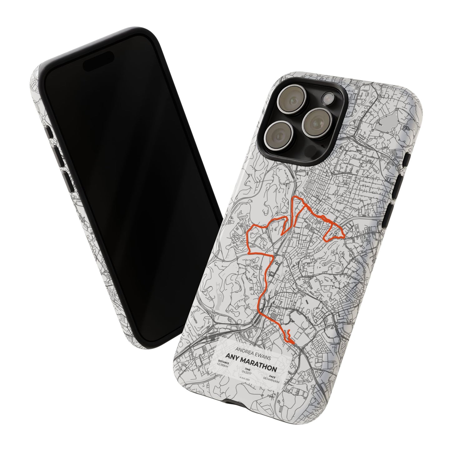 Customized Marathon Route Tough Phone Case