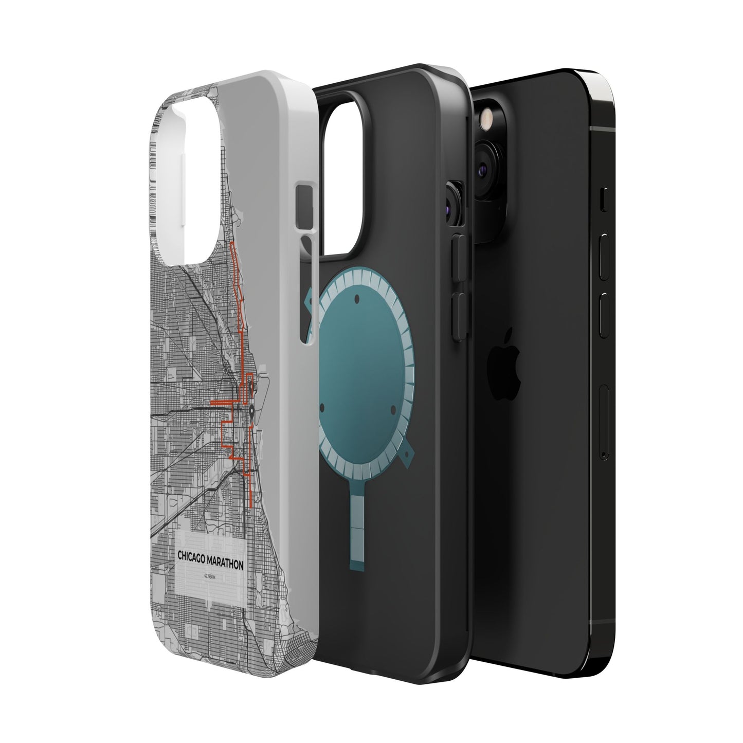 Chicago Marathon Route Magnetic Impact-Resistant Phone Case