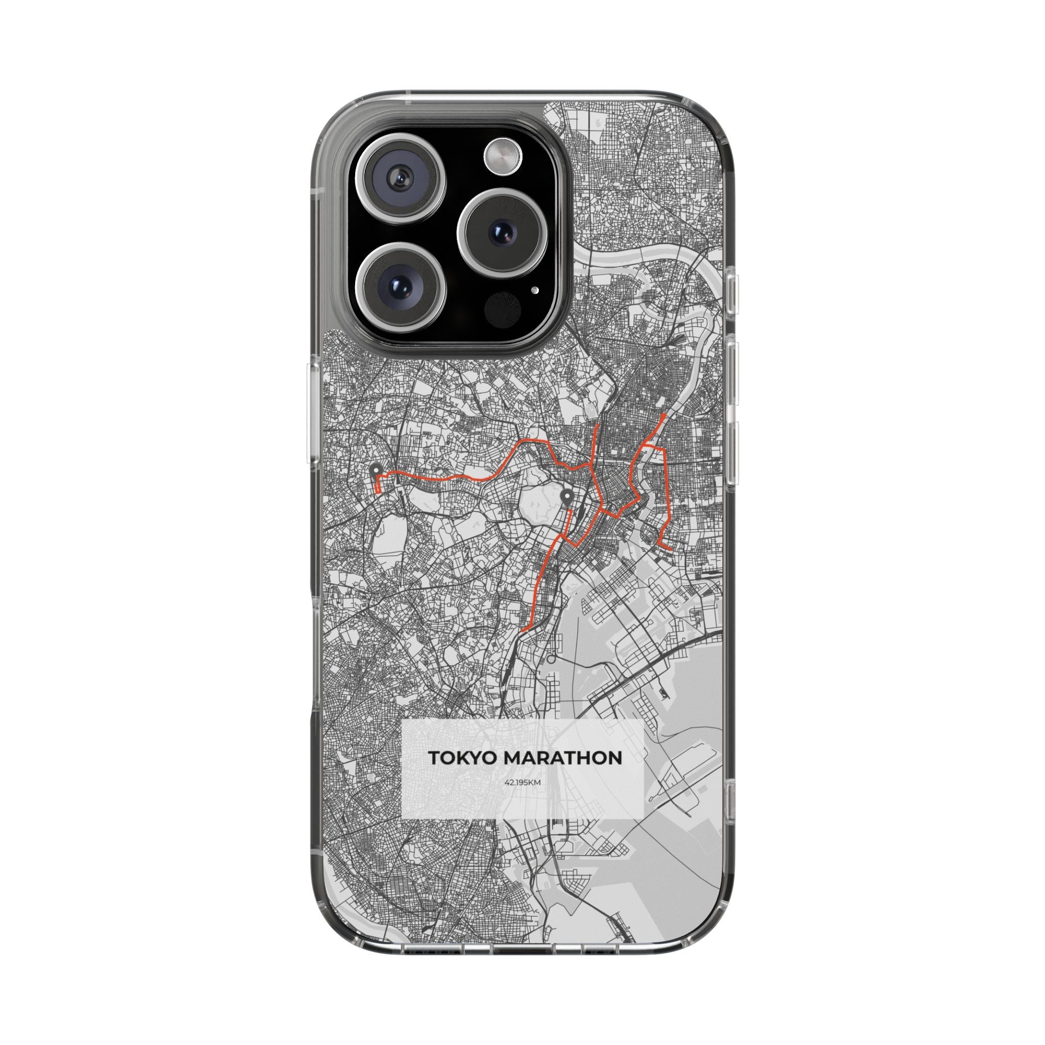 Tokyo Marathon Route Magnetic Clear Impact-Resistant Phone Case