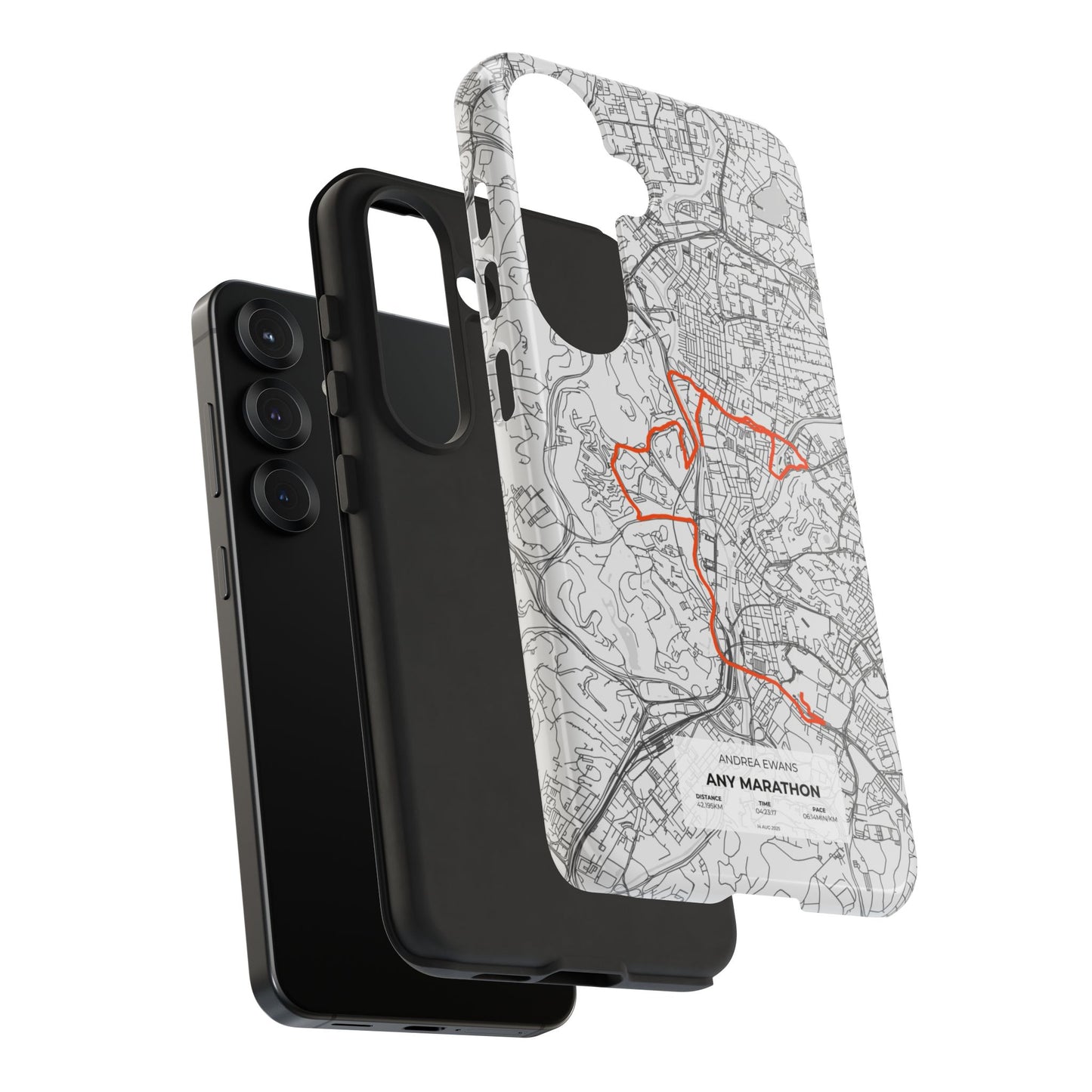 Customized Marathon Route Tough Phone Case