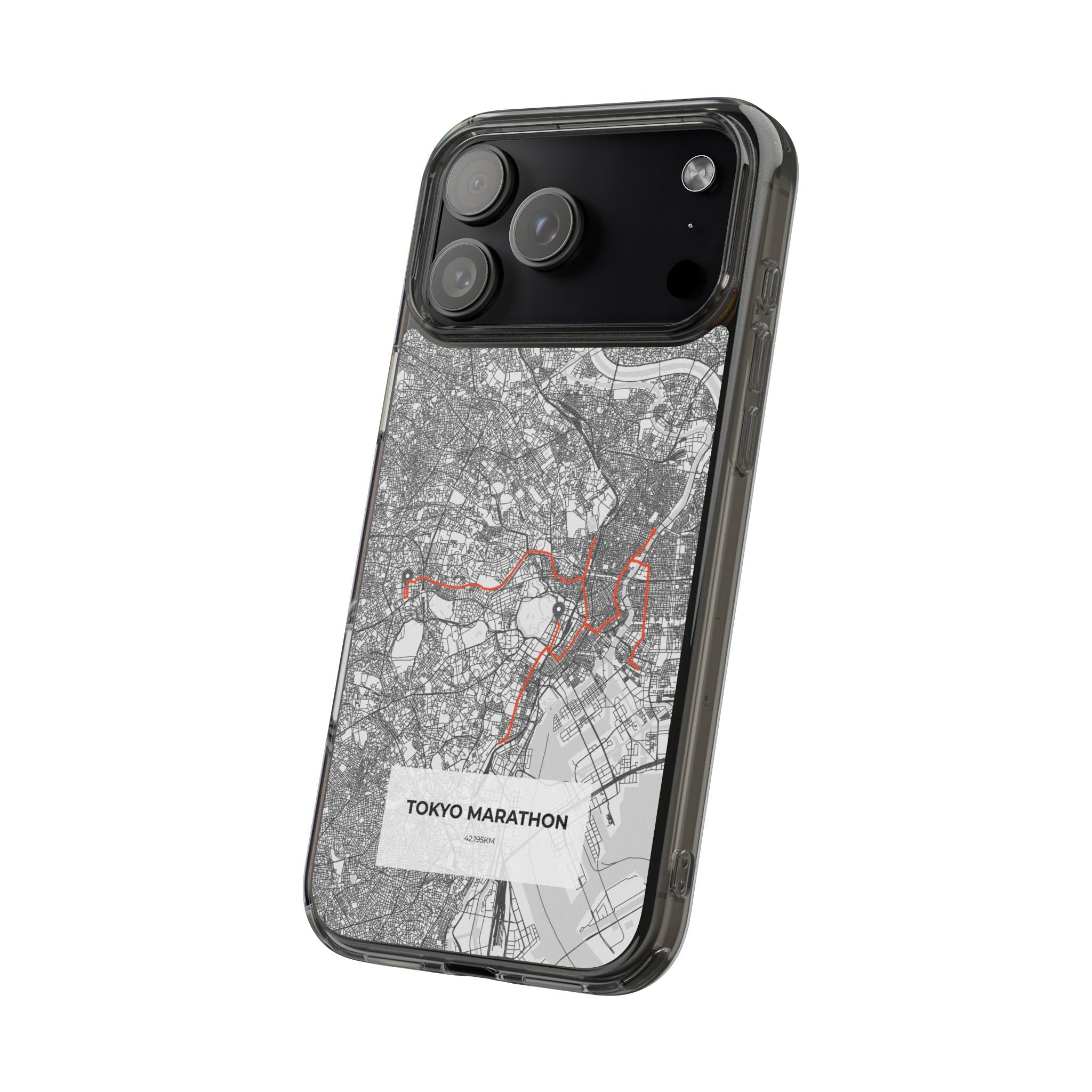 Tokyo Marathon Route Clear Impact-Resistant Phone Case