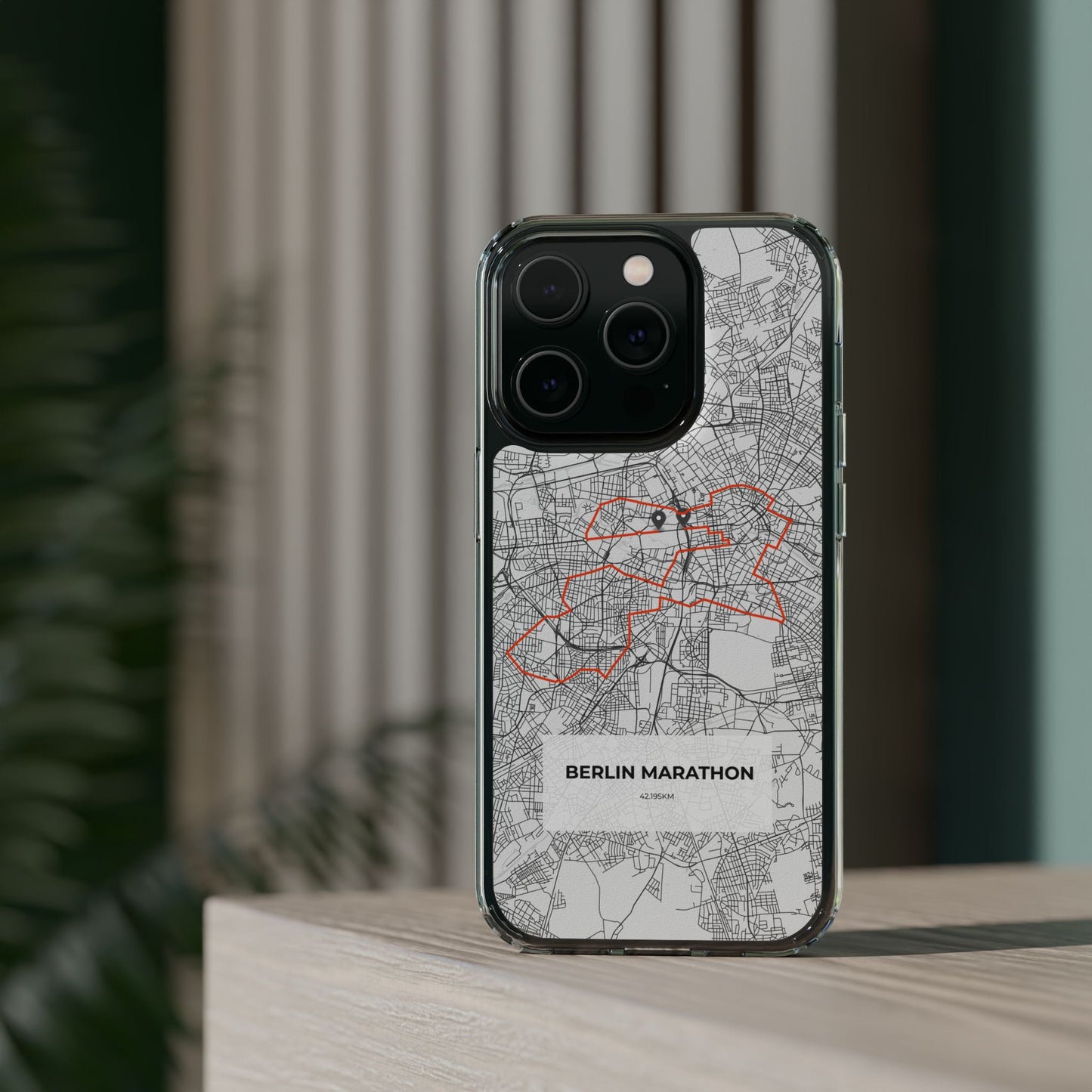 Berlin Marathon Route Clear Impact-Resistant Phone Case
