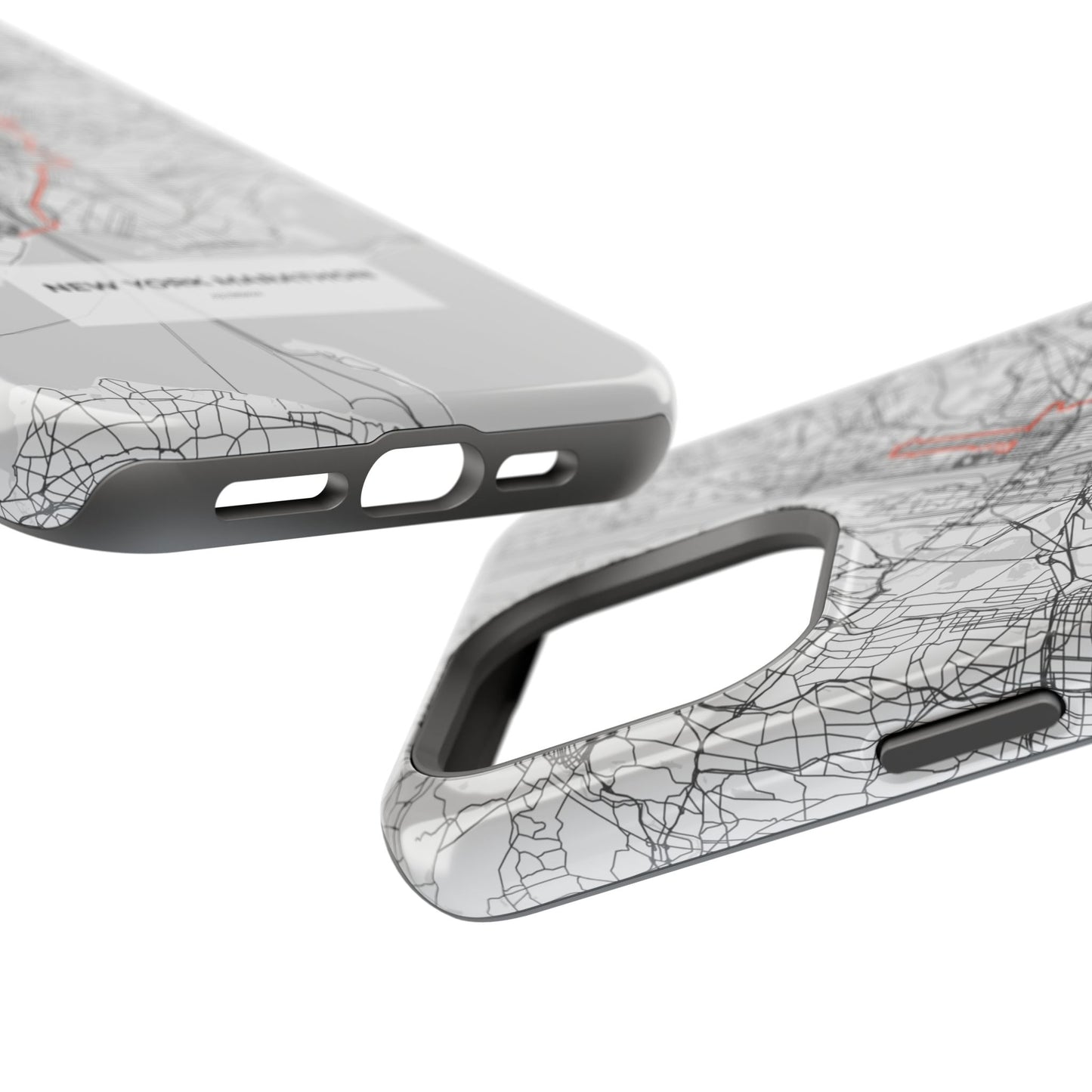 New York Marathon Route Magnetic Impact-Resistant Phone Case