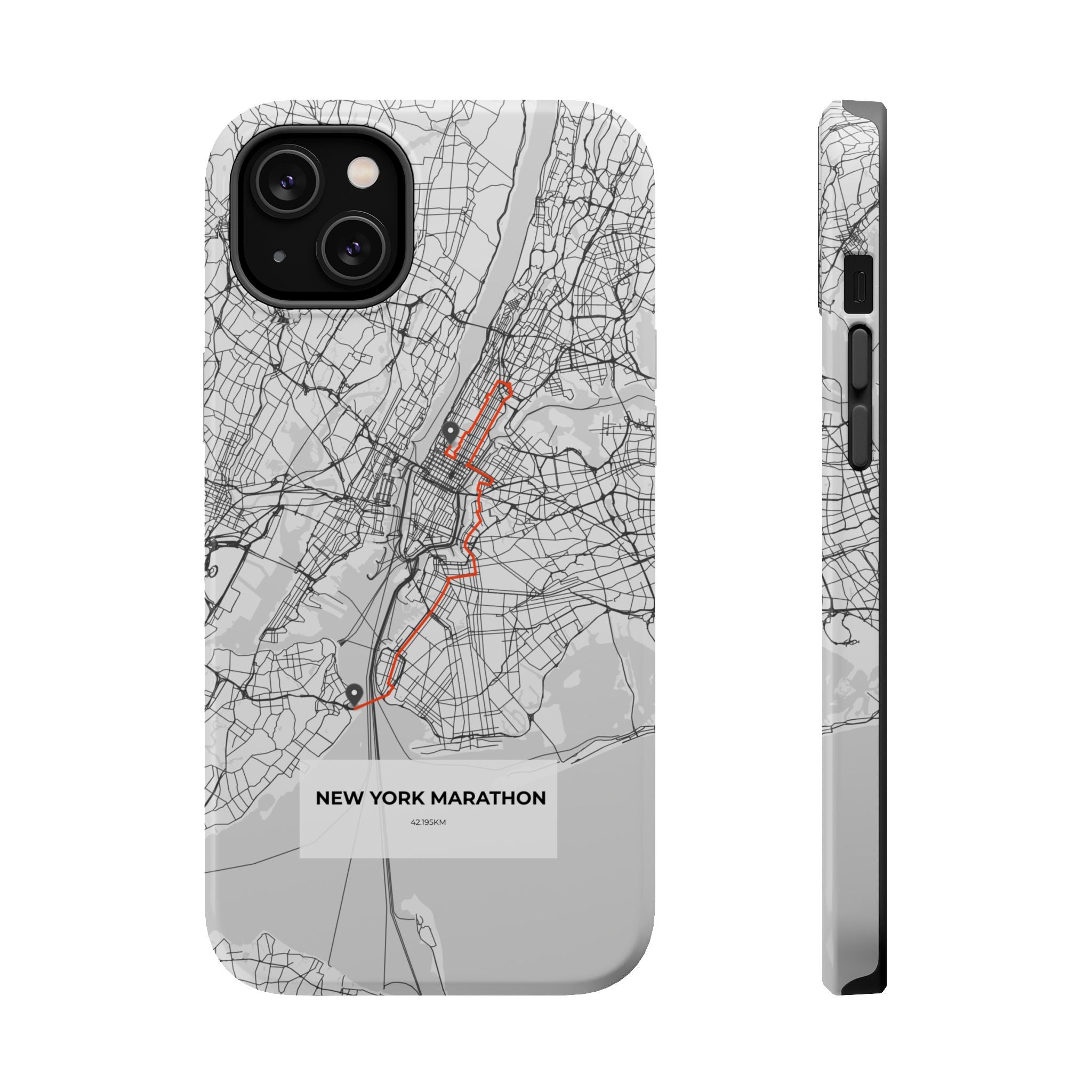 New York Marathon Route Magnetic Impact-Resistant Phone Case