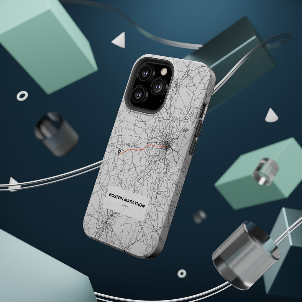 Boston Marathon Route Magnetic Impact-Resistant Phone Case