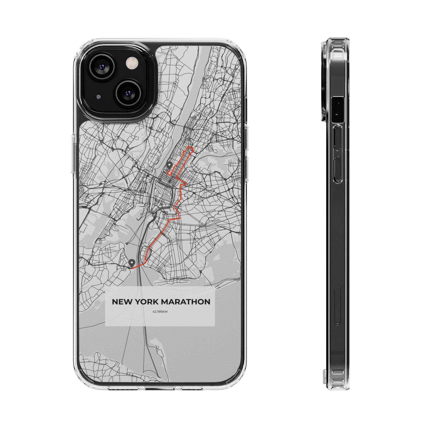 New York Marathon Route Magnetic Clear Impact-Resistant Phone Case