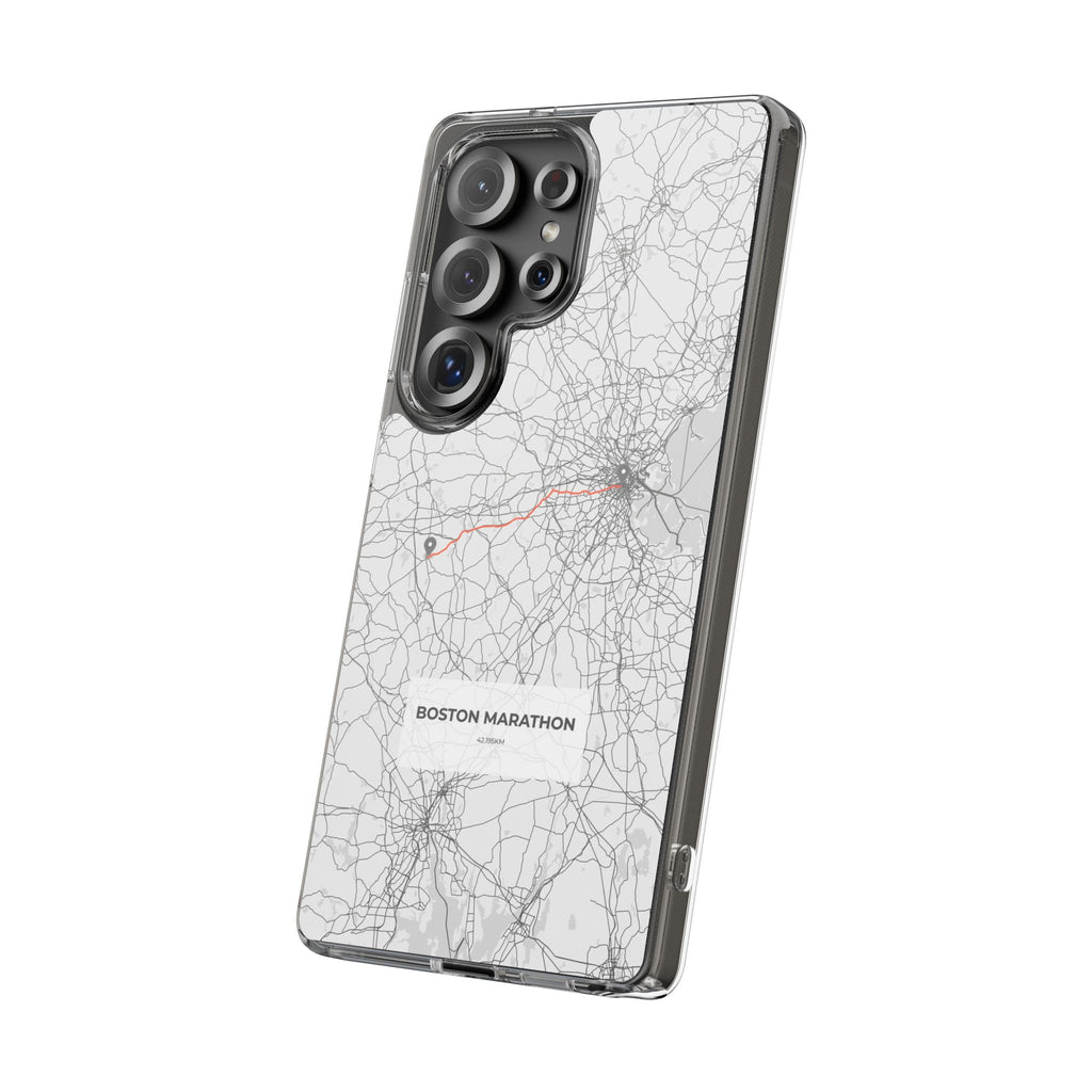 Boston Marathon Route Clear Impact-Resistant Phone Case