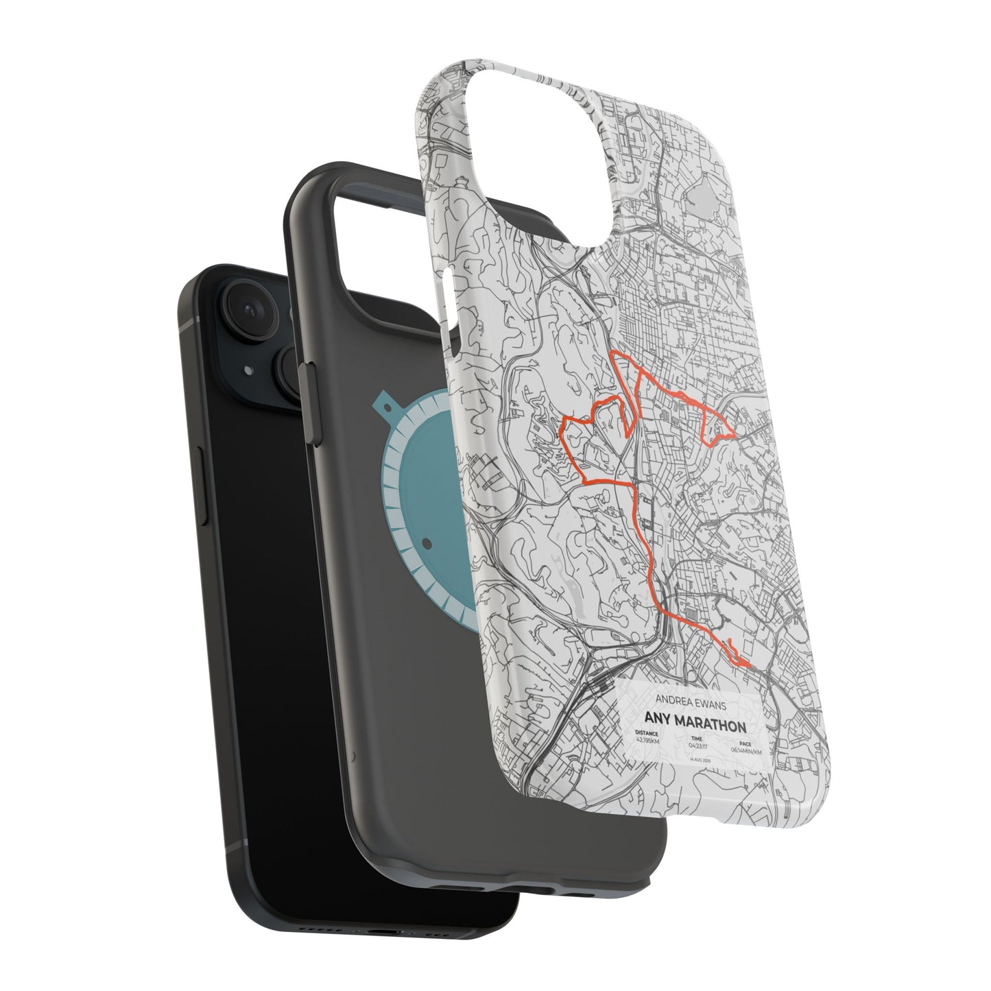 Customized Marathon Route Magnetic Impact-Resistant Phone Case