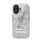 New York Marathon Route Magnetic Impact-Resistant Phone Case