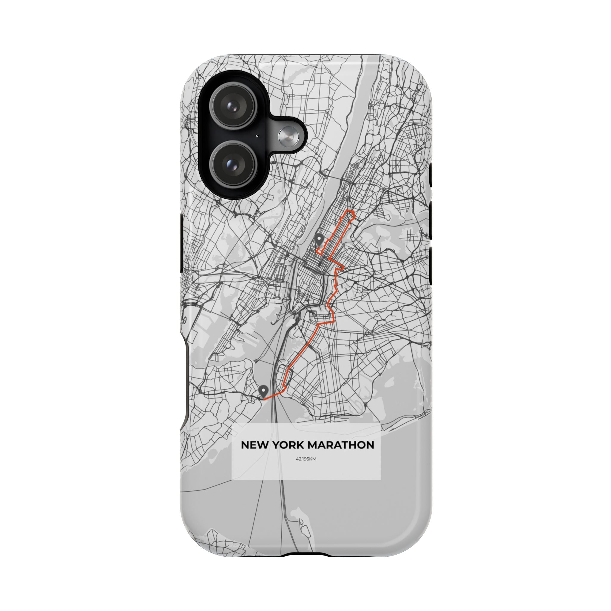 New York Marathon Route Magnetic Impact-Resistant Phone Case