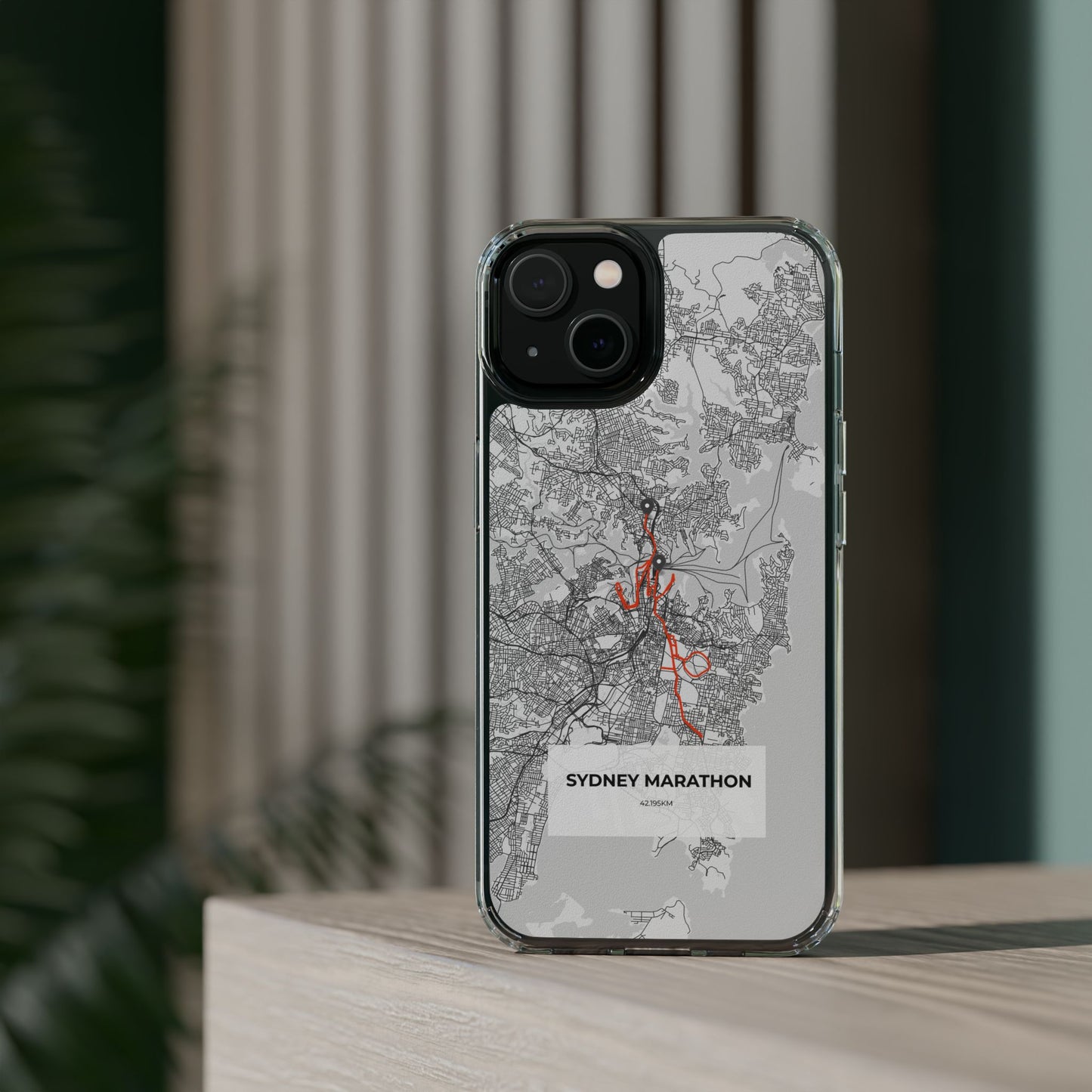 Sydney Marathon Route Clear Impact-Resistant Phone Case