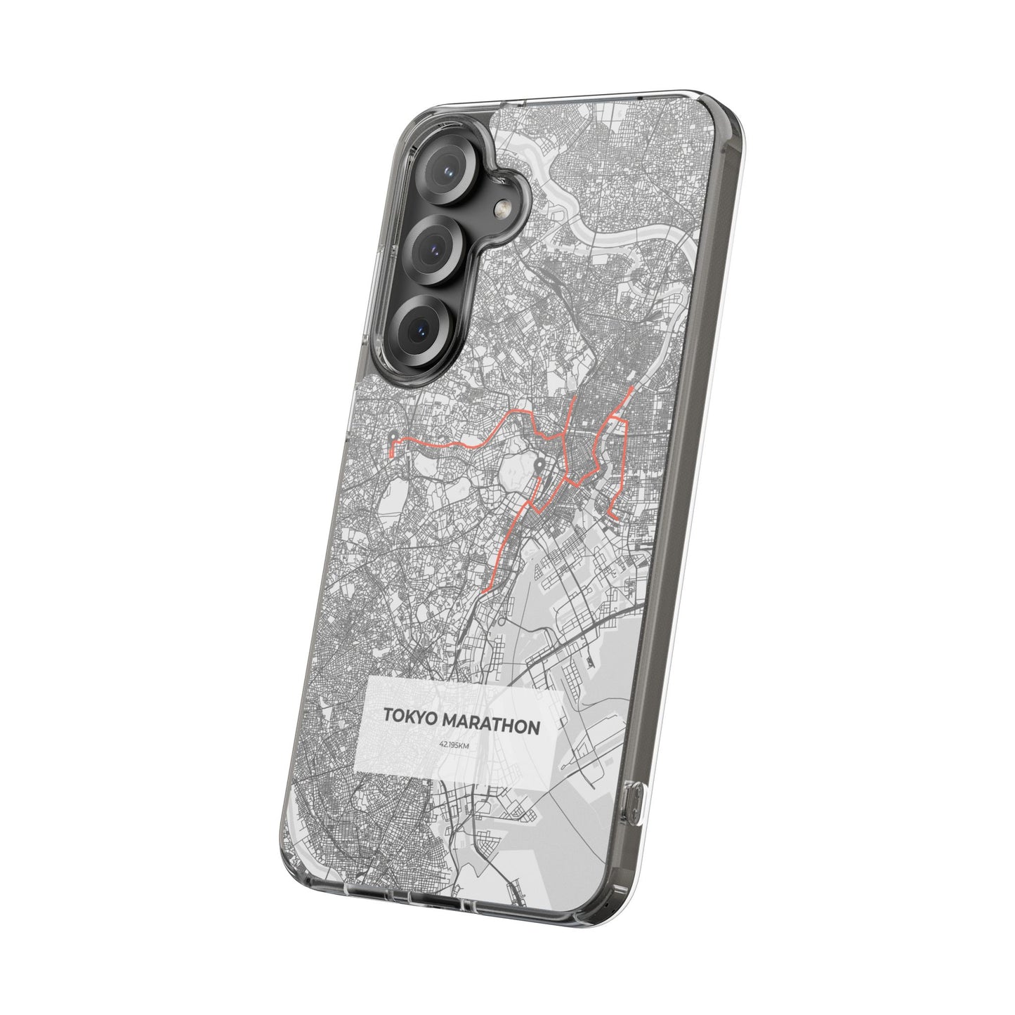 Tokyo Marathon Route Clear Impact-Resistant Phone Case