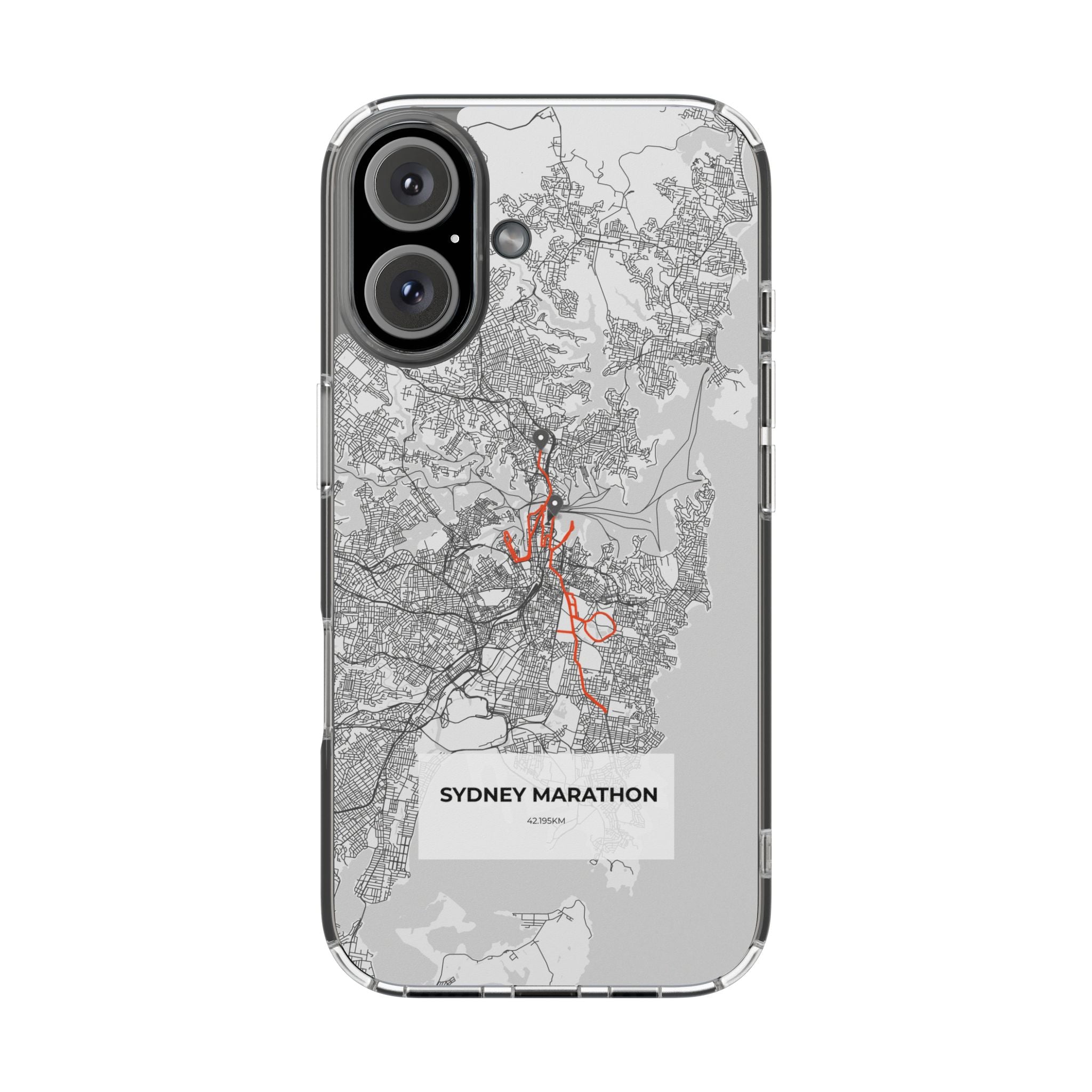 Sydney Marathon Route Magnetic Clear Impact-Resistant Phone Case