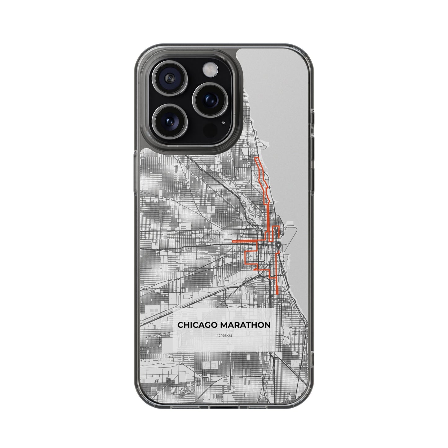 Chicago Marathon Route Magnetic Clear Impact-Resistant Phone Case