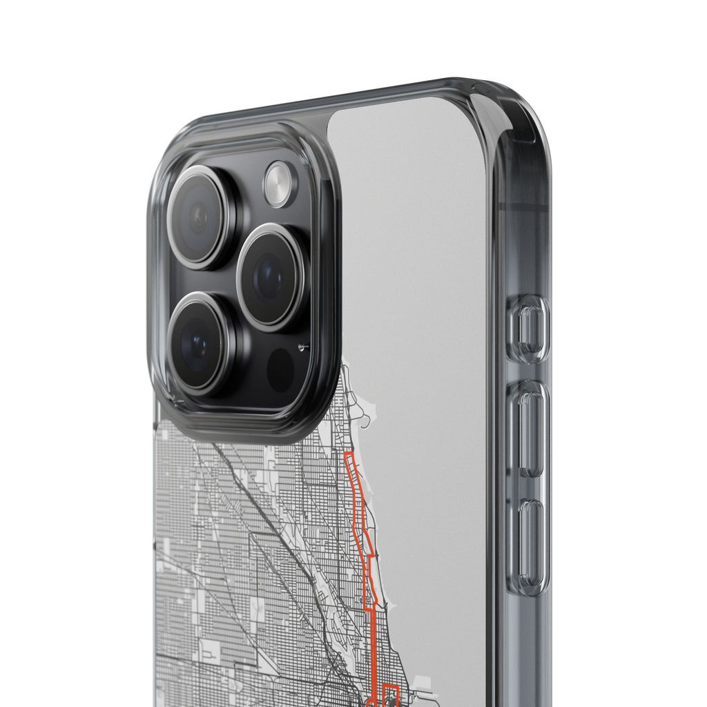 Chicago Marathon Route Clear Impact-Resistant Phone Case