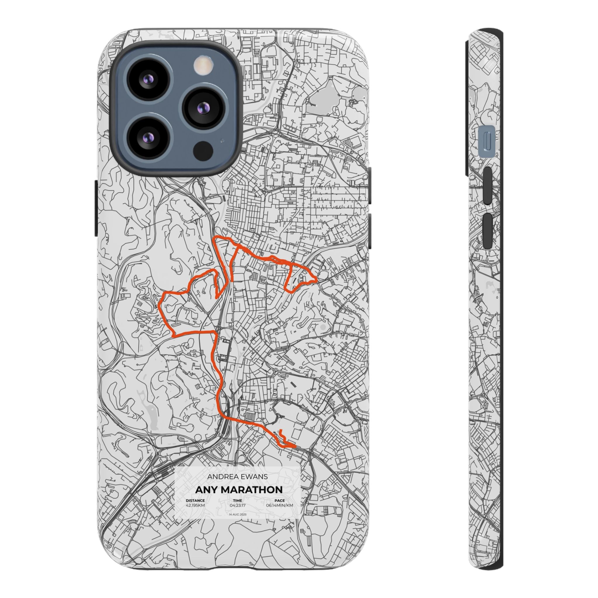 Customized Marathon Route Tough Phone Case