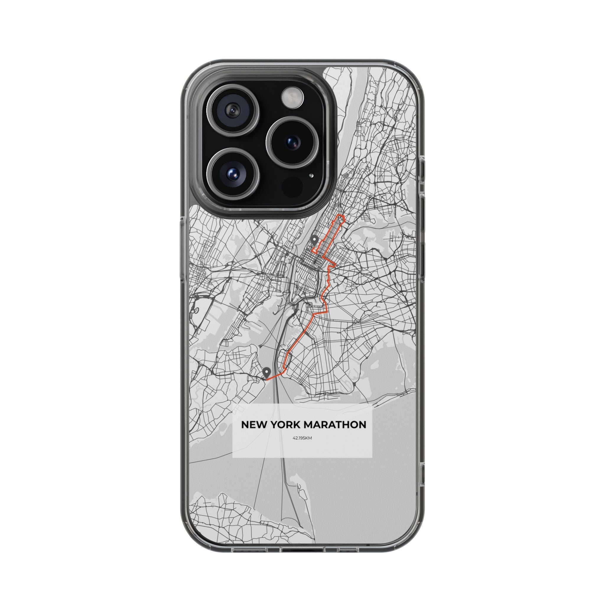New York Marathon Route Magnetic Clear Impact-Resistant Phone Case