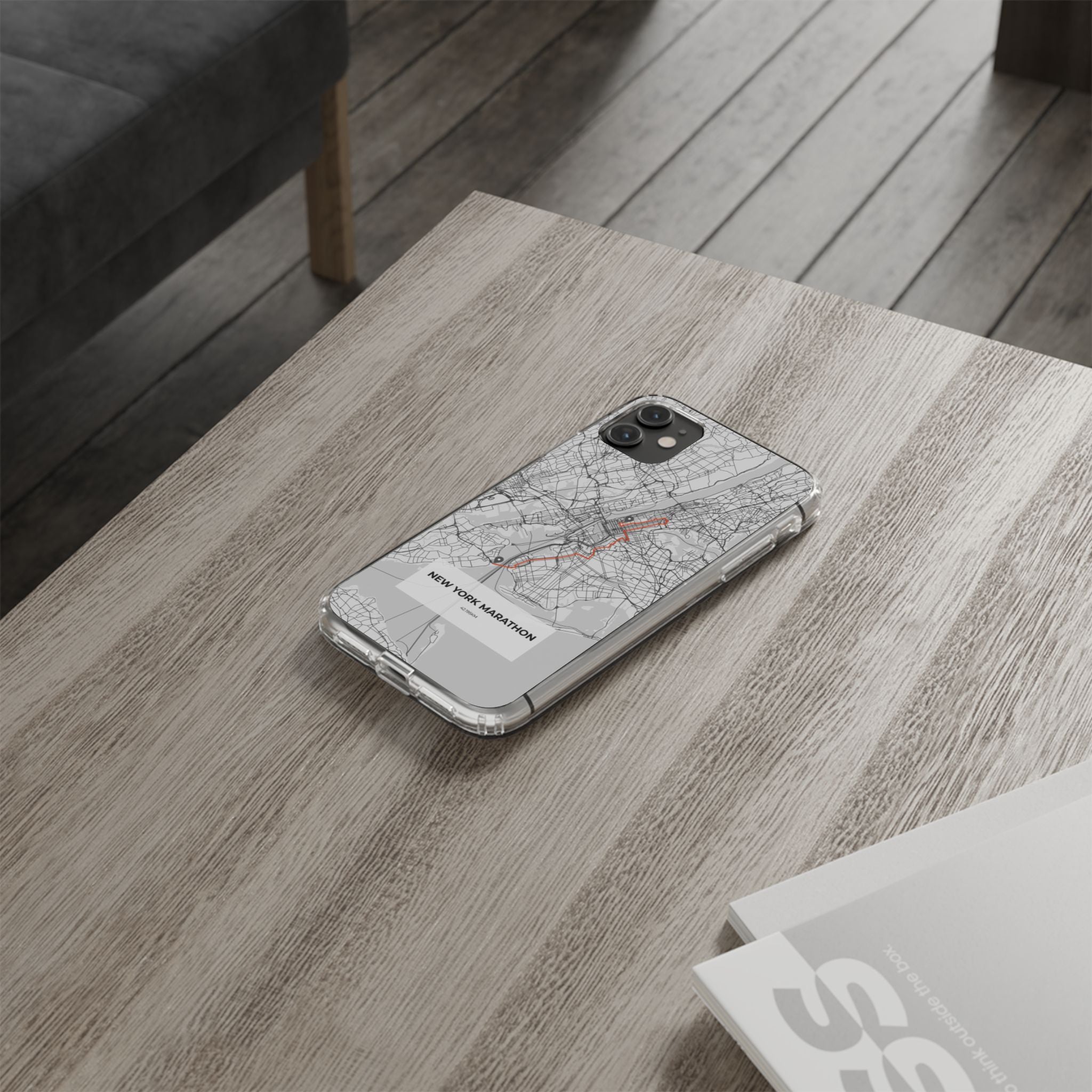 New York Marathon Route Clear Impact-Resistant Phone Case