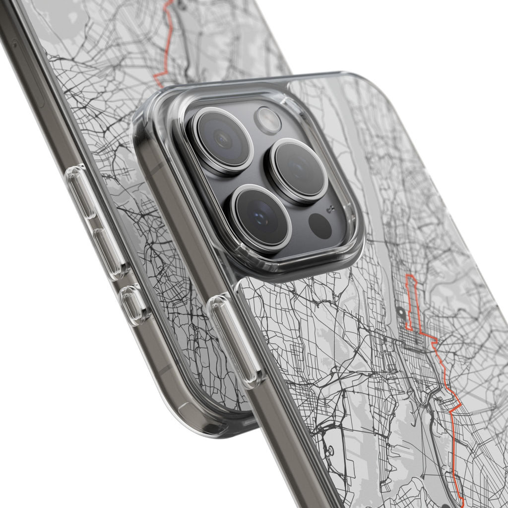 New York Marathon Route Clear Impact-Resistant Phone Case