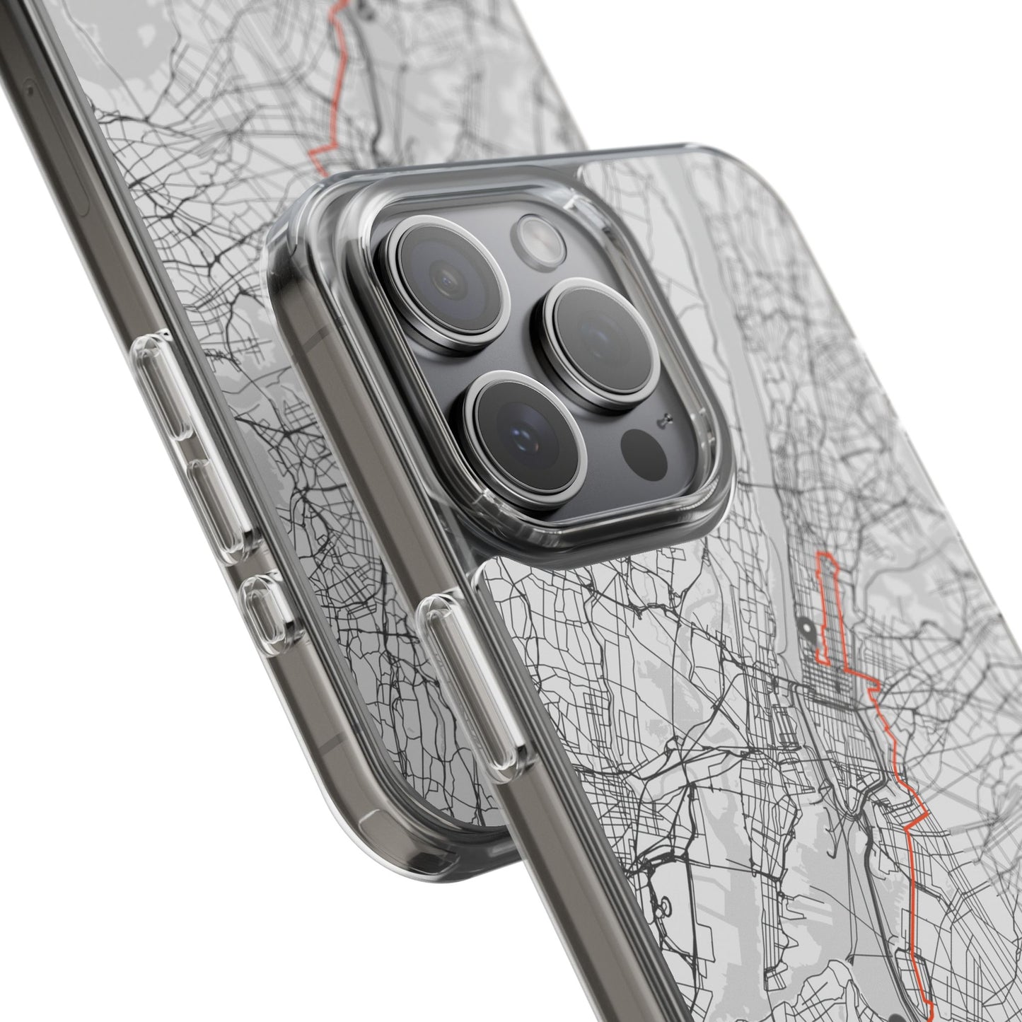 New York Marathon Route Clear Impact-Resistant Phone Case