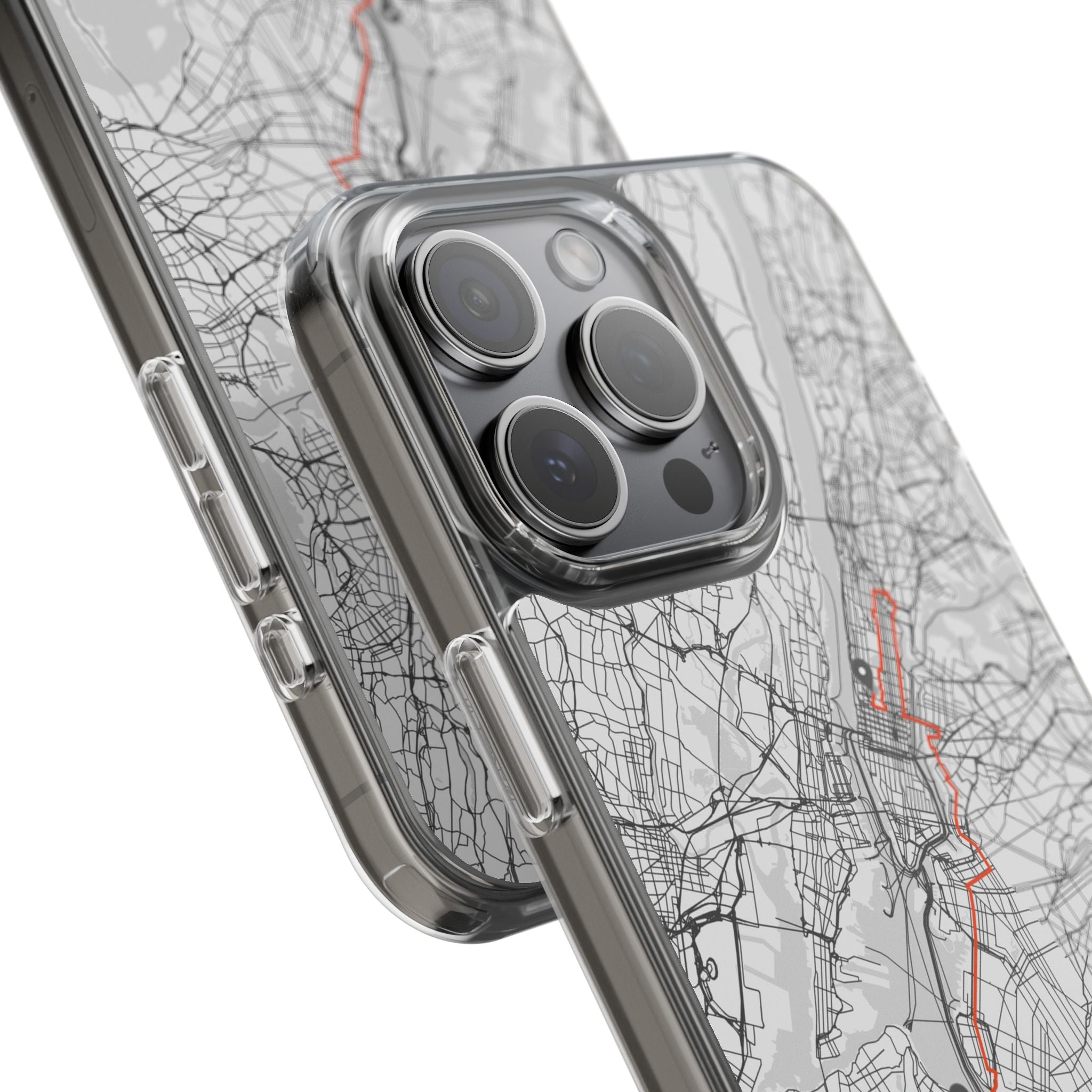 New York Marathon Route Clear Impact-Resistant Phone Case