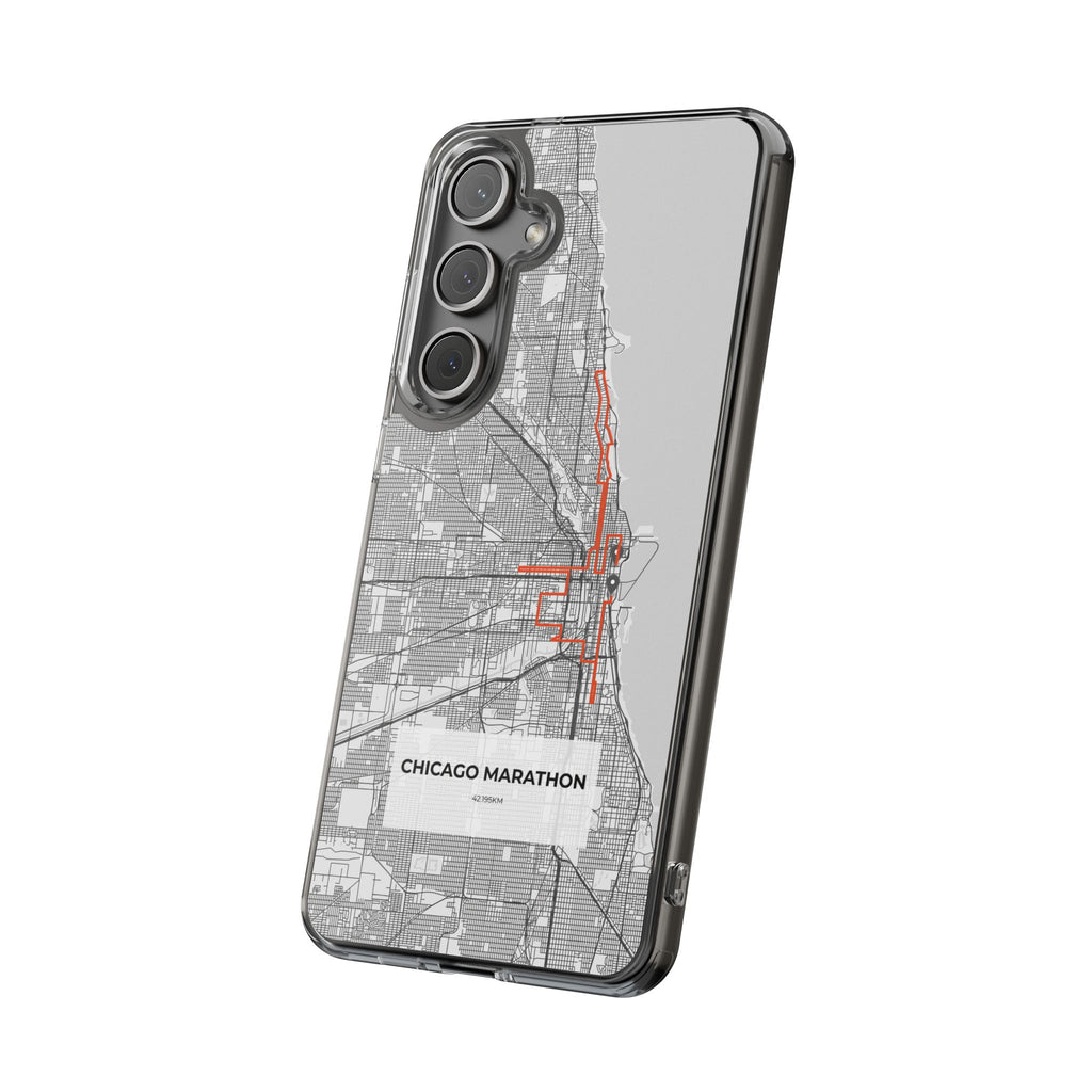 Chicago Marathon Route Clear Impact-Resistant Phone Case